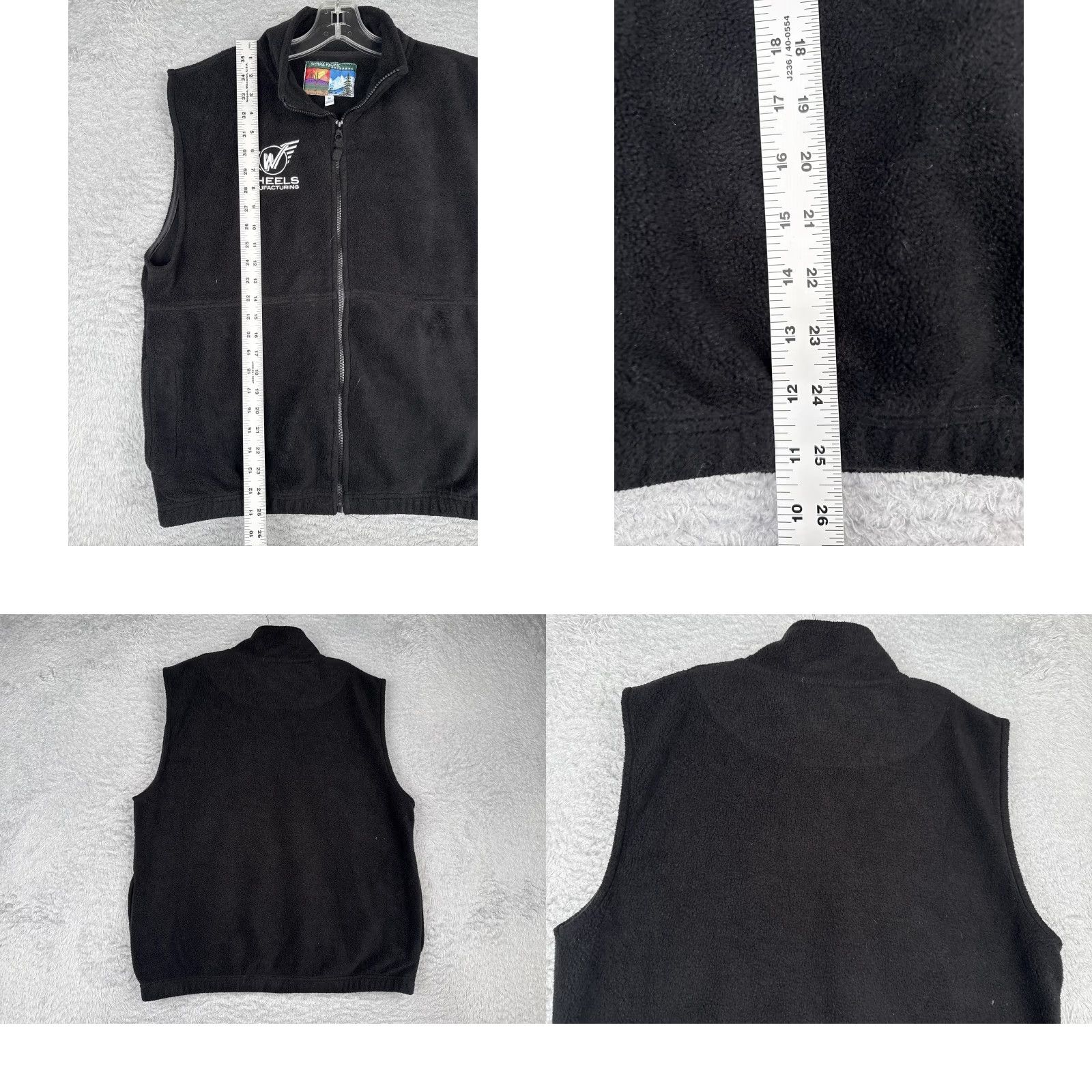 Logo 7 Wheels Manufacturing Vest Mens Medium Black Fleece Full Zip Sierra Pacific Logo Jacket? Size US M / EU 48-50 / 2 - 9 Thumbnail