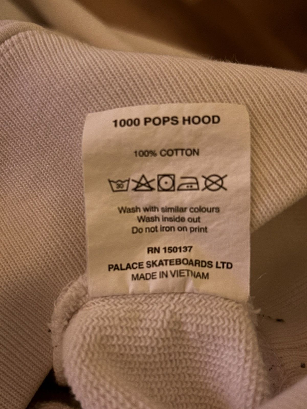 Palace PALACE 1000 POPS HOOD WHITE HOODIE Size US L / EU 52-54 / 3 - 7 Thumbnail