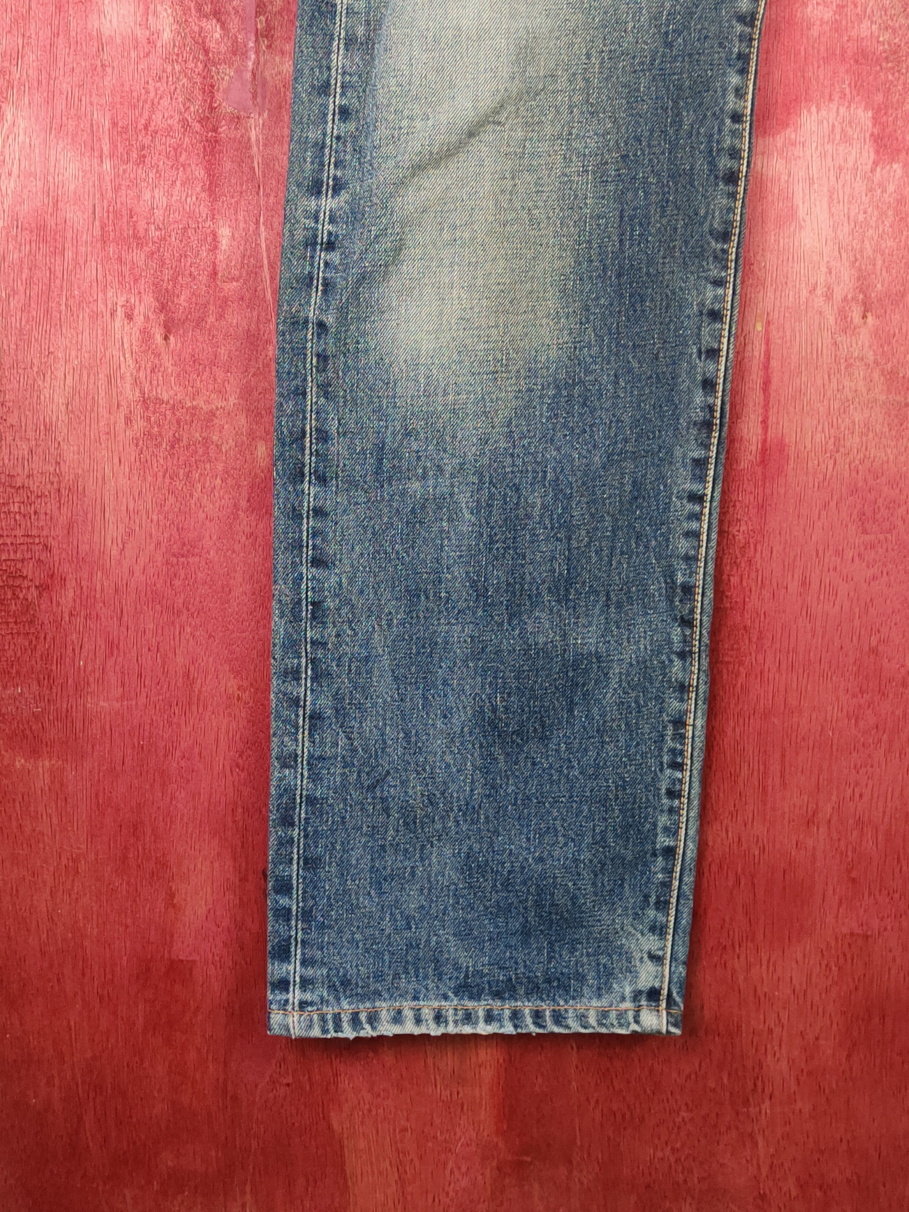 Edwin Edwin Dark Blue Faded distressed ripped jeans Denim #S1607 Size US 31 - 4 Thumbnail