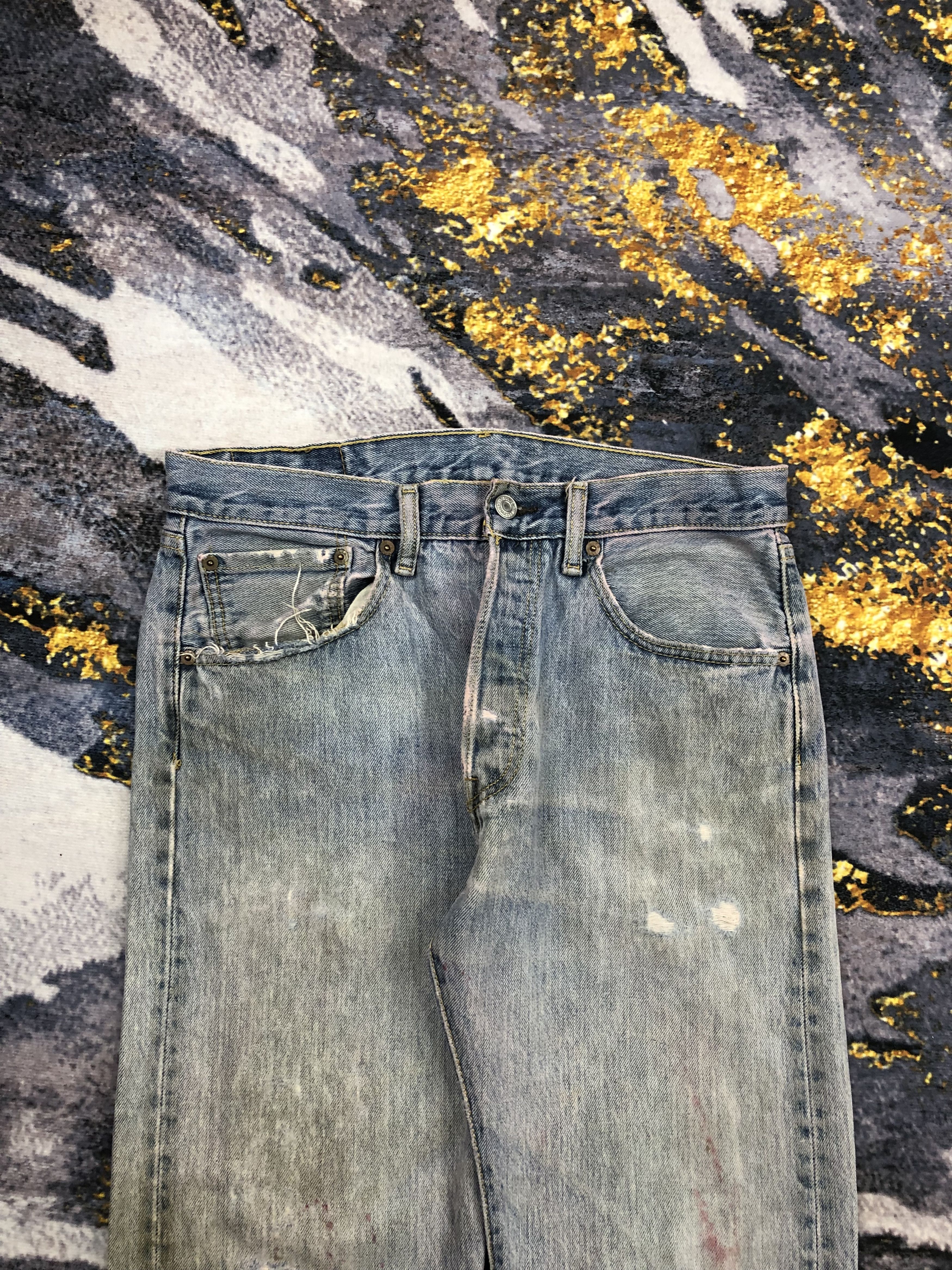 Levi's Vintage Levis 501 Faded Blue Jeans DPP0092 Size US 32 / EU 48 - 2 Thumbnail