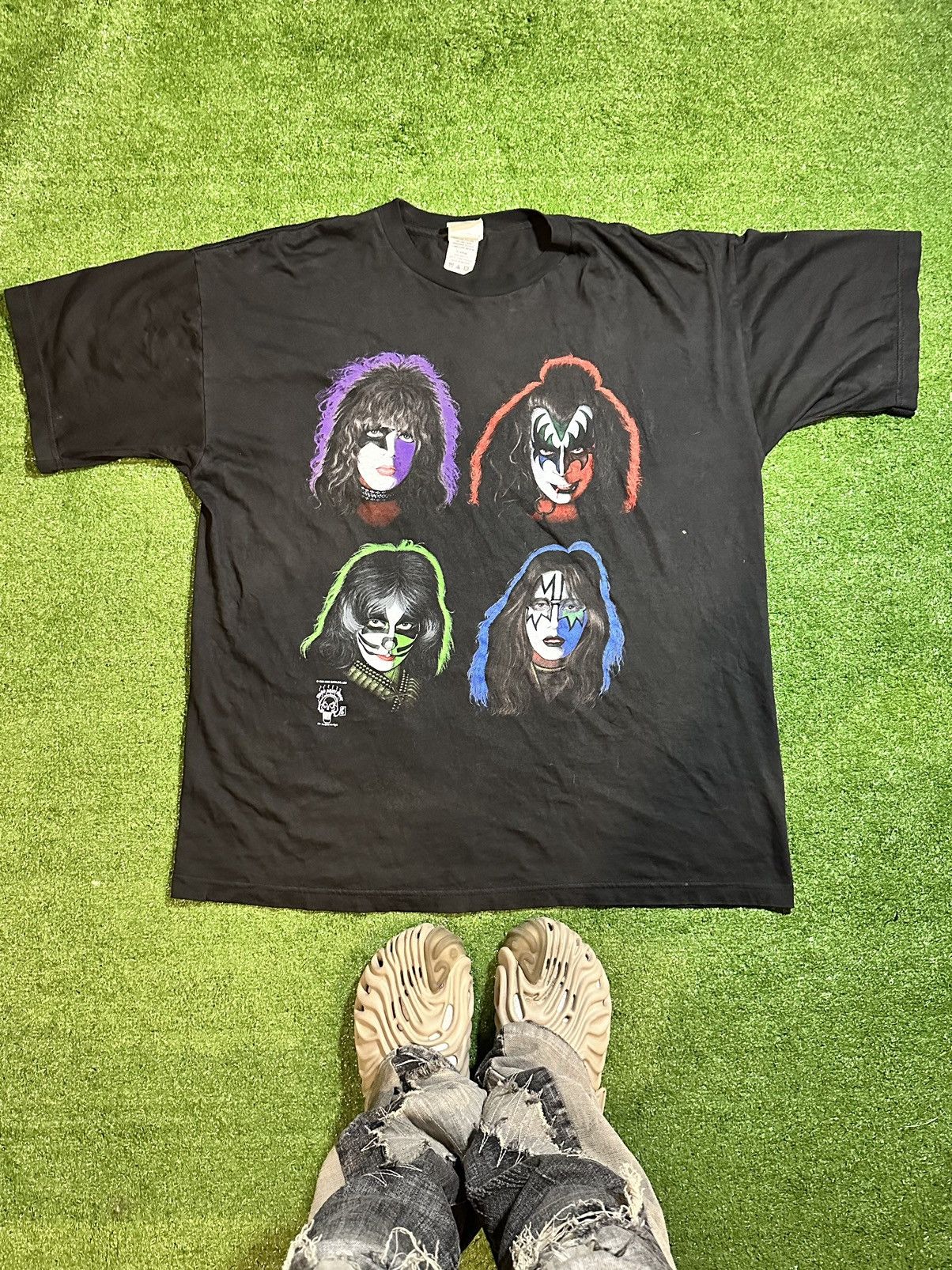 Band Tees × Vintage Vintage 90s Kiss Band Tee Size US XL / EU 56 / 4 - 1 Thumbnail