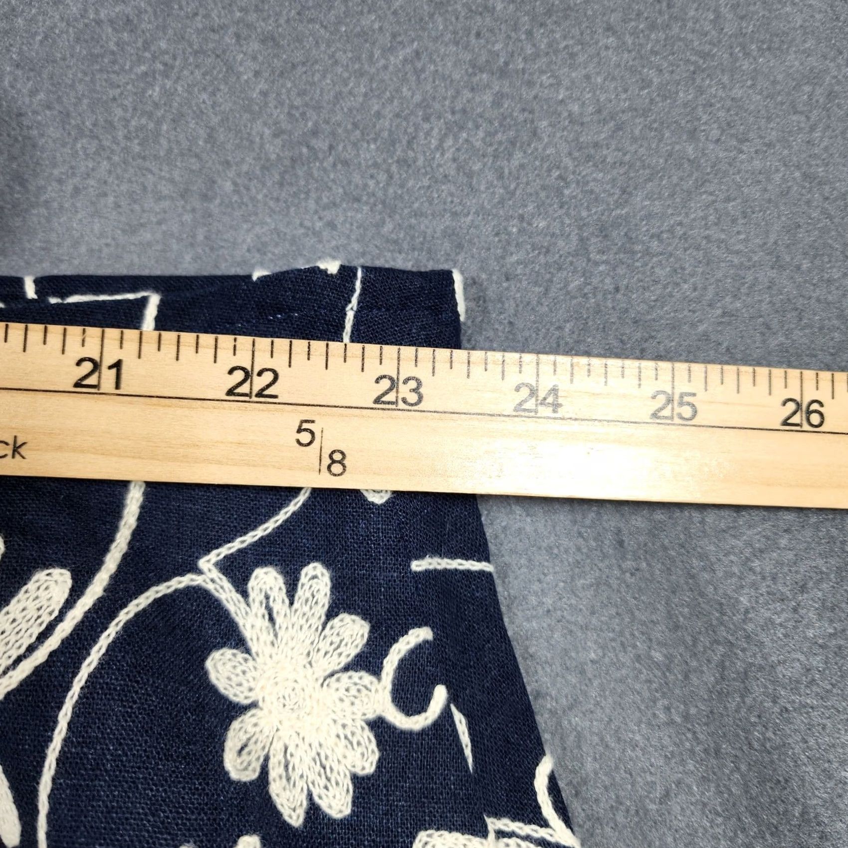 Vintage VINTAGE Handmade Skirt Plus Size 4XL Blue Embroidered Floral Mini Festival Size 40" / US 18 - 4 Thumbnail