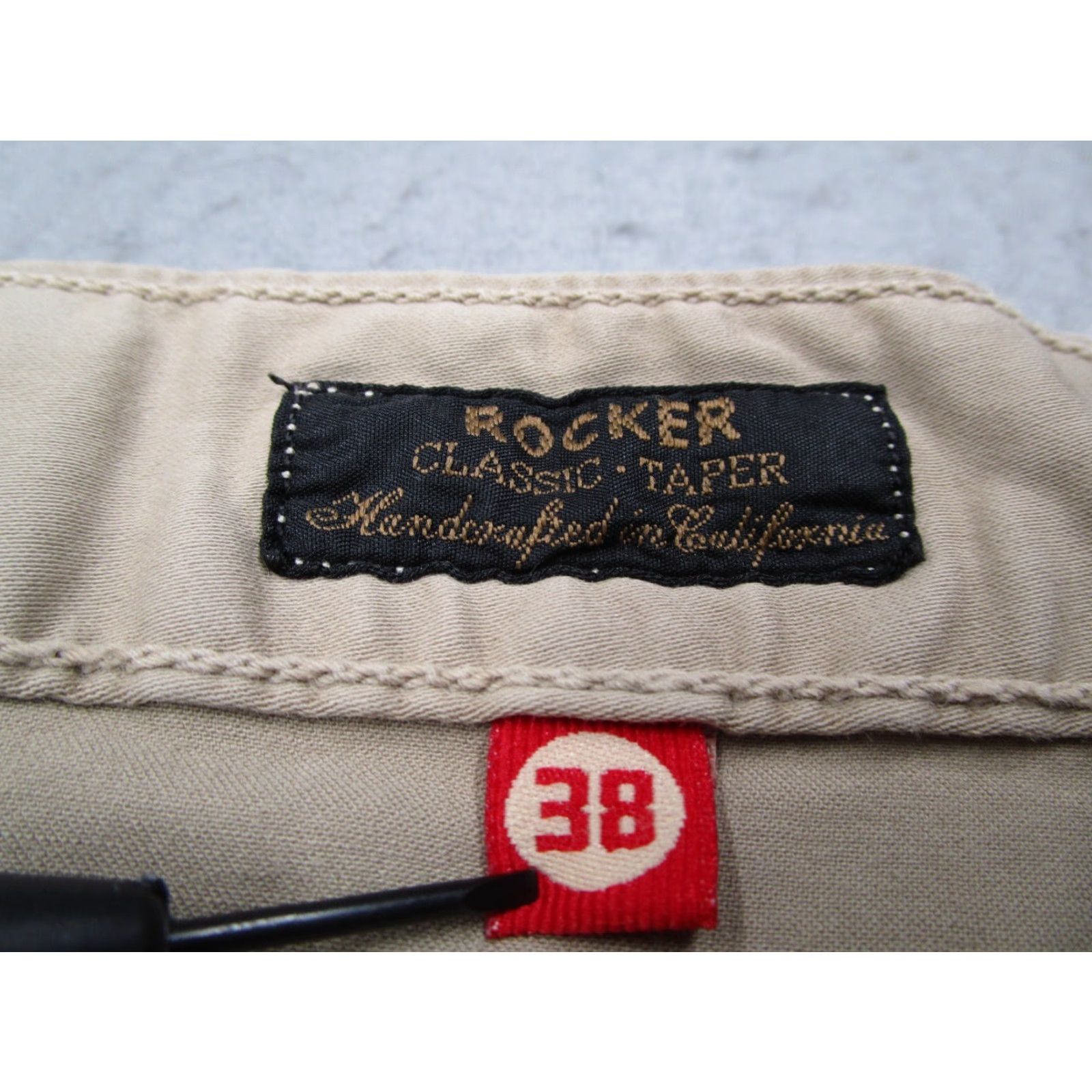 Vintage Agave Pants Mens 38 Beige Classic Taper Chino 38x31 Cotton Made in USA Size US 38 / EU 54 - 4 Thumbnail