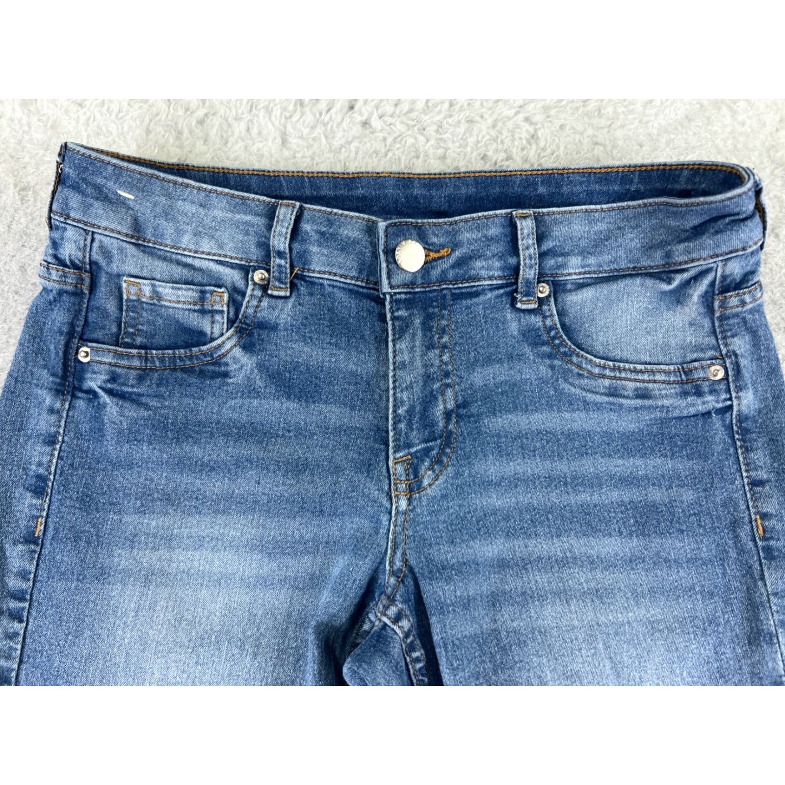 Denime &Denim Jeans Womens 4 Blue Bootcut Low Waist 26x31 Cotton Blend Stretch 5-Pocket Logo Embroidered Size 27" / US 4 / IT 40 - 4 Thumbnail