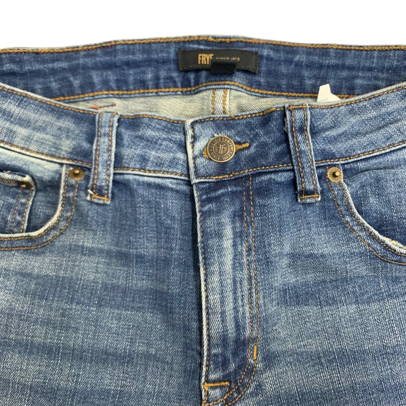 Frye FRYE Jeans Cropped Ankle Raw Hem SZ 8 Size 30" / US 8 / IT 44 - 5 Thumbnail