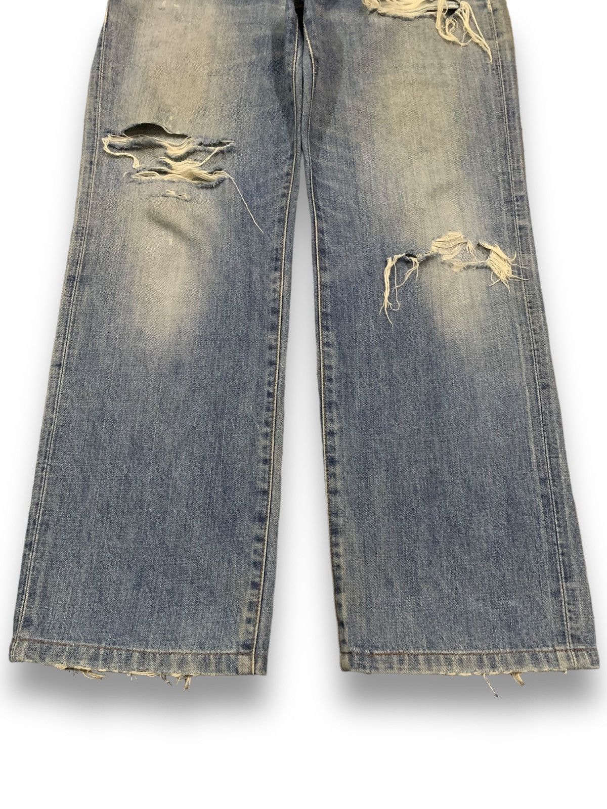 Edwin Vintage Edwin 503 Loose Fit Heavy Distressed Grunge Jeans Size US 32 / EU 48 - 7 Thumbnail