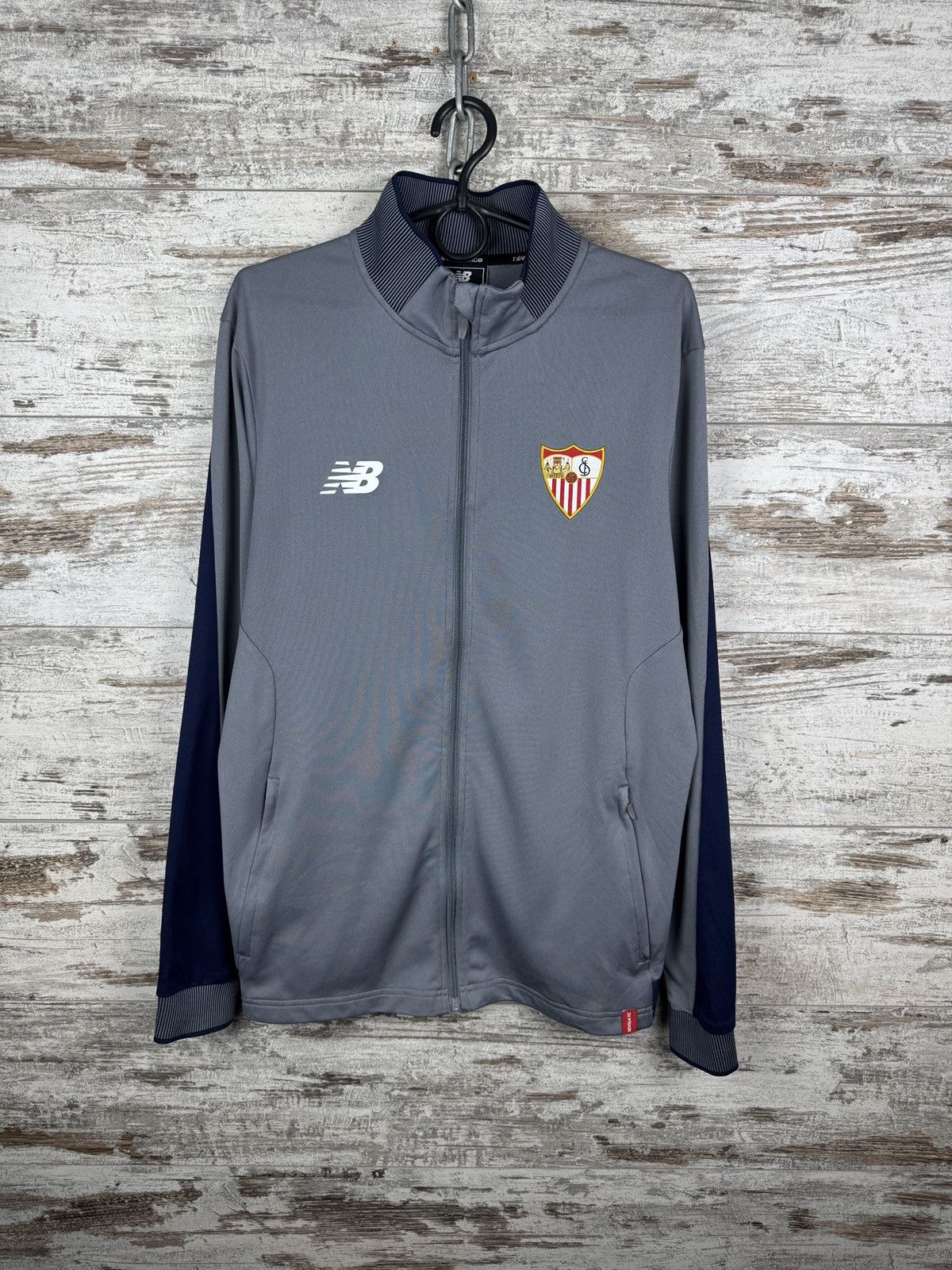 New Balance New Balance Sevilla FC Track Jacket Grey Football Training Size US M / EU 48-50 / 2 - 1 Thumbnail
