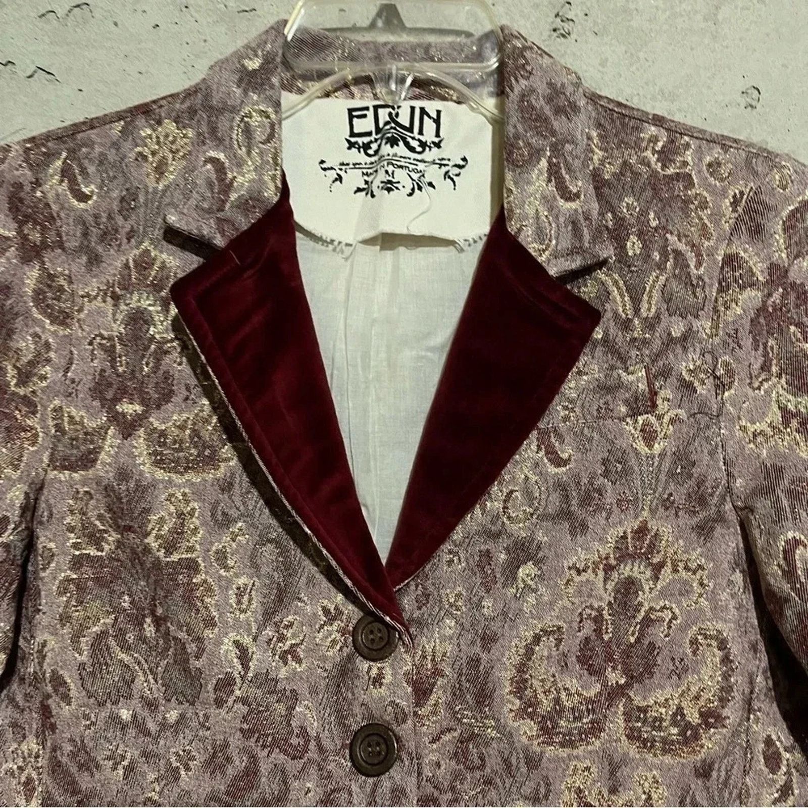 EDUN Edun Floral Print Three Button Blazer 3/4 Sleeves Sz M Size M / US 6-8 / IT 42-44 - 3 Thumbnail