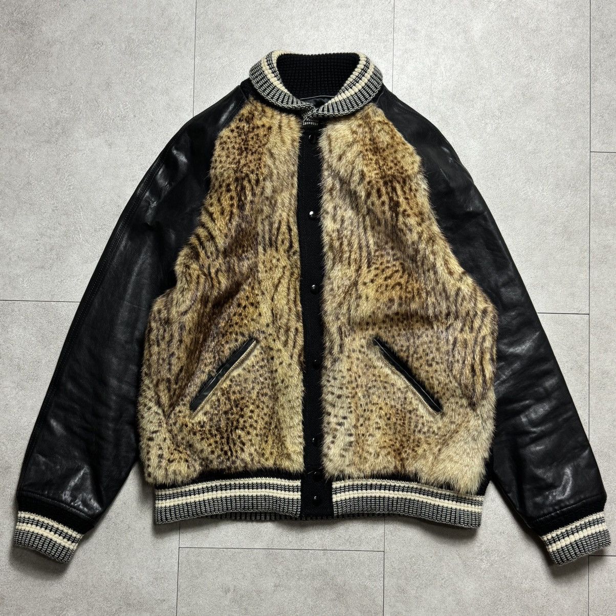 Saint Laurent Paris Saint Laurent Paris Leopard hair Leather jacket Size US L / EU 52-54 / 3 - 6 Thumbnail