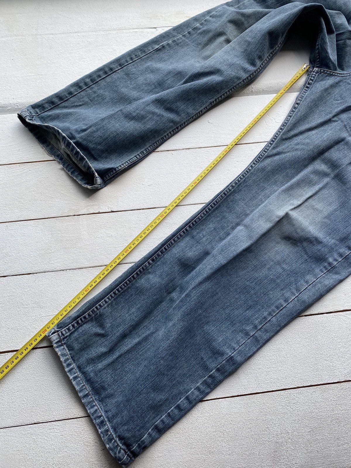 Vintage × Wrangler 🔥BAGGY RELAXED WRANGLER WIDE LEG JEANS 38x32 RARE VNTG MENS Size US 38 / EU 54 - 11 Thumbnail