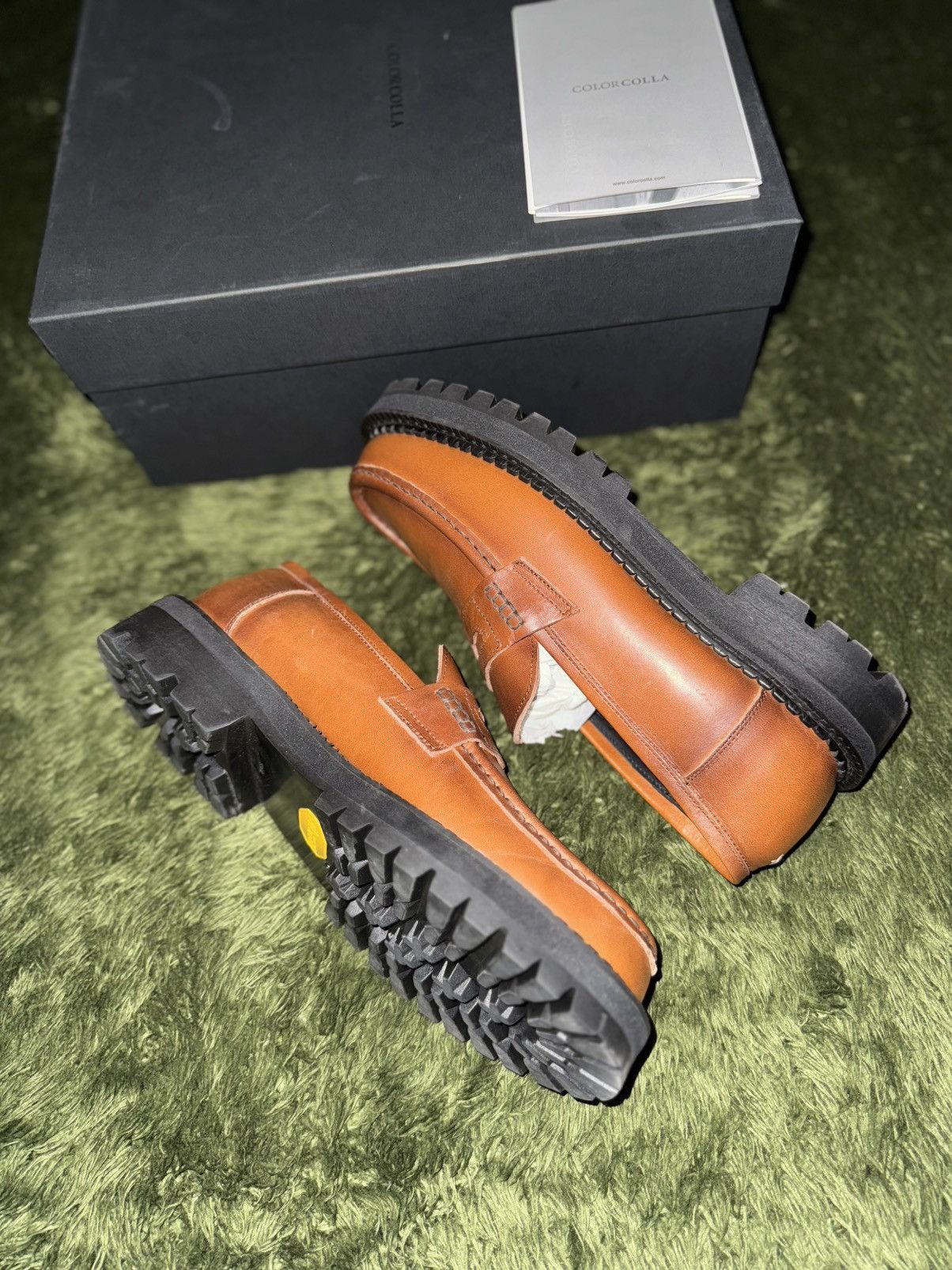 Japanese Brand [US9] Color Colla Vibram Sole Penny Loafers Brown Tan Size US 9 / EU 42 - 5 Thumbnail