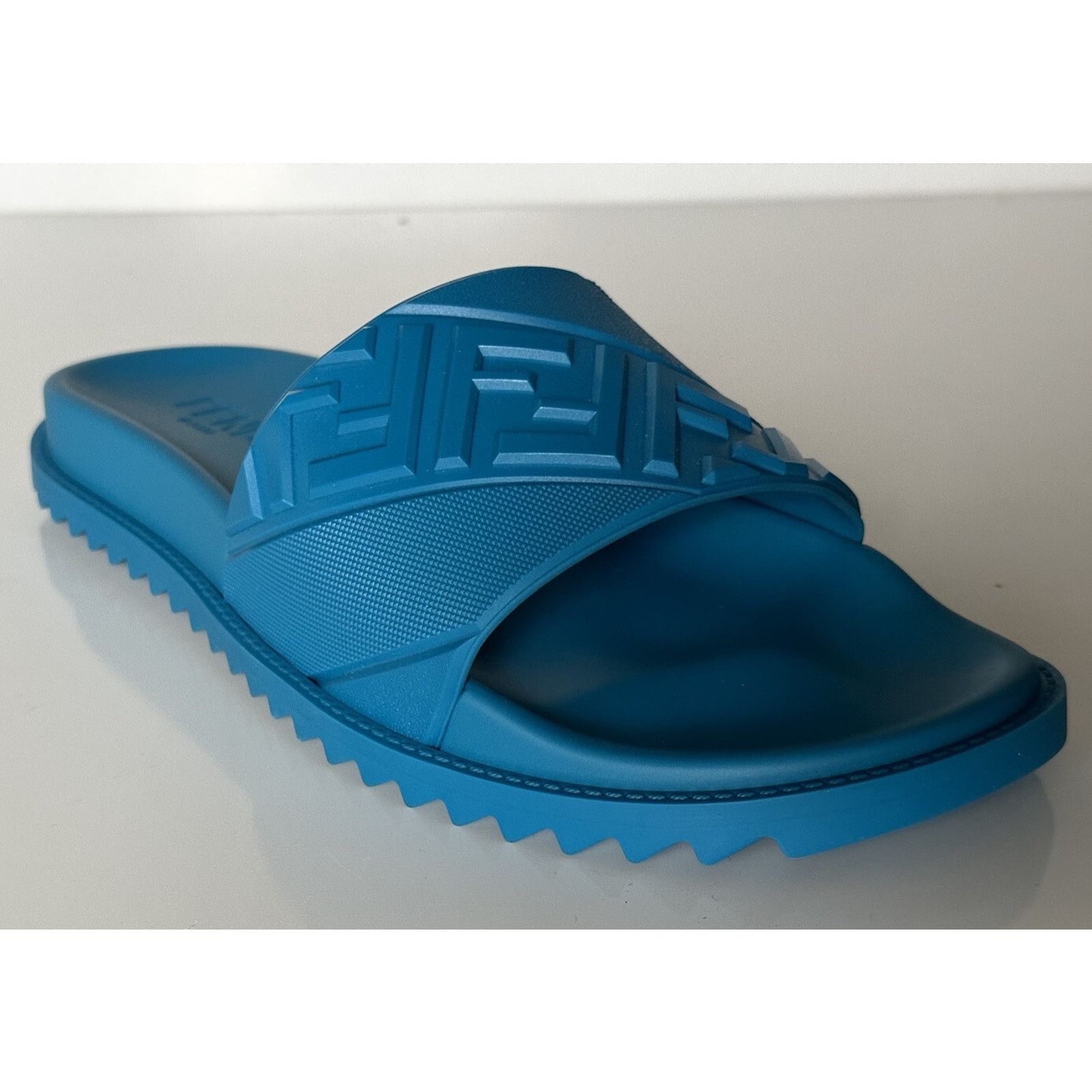 Fendi Fendi Men's FF Rubber Sandals Cyber Blue 13 US/12 UK 7X1377 Size US 13 / EU 46 - 2 Thumbnail
