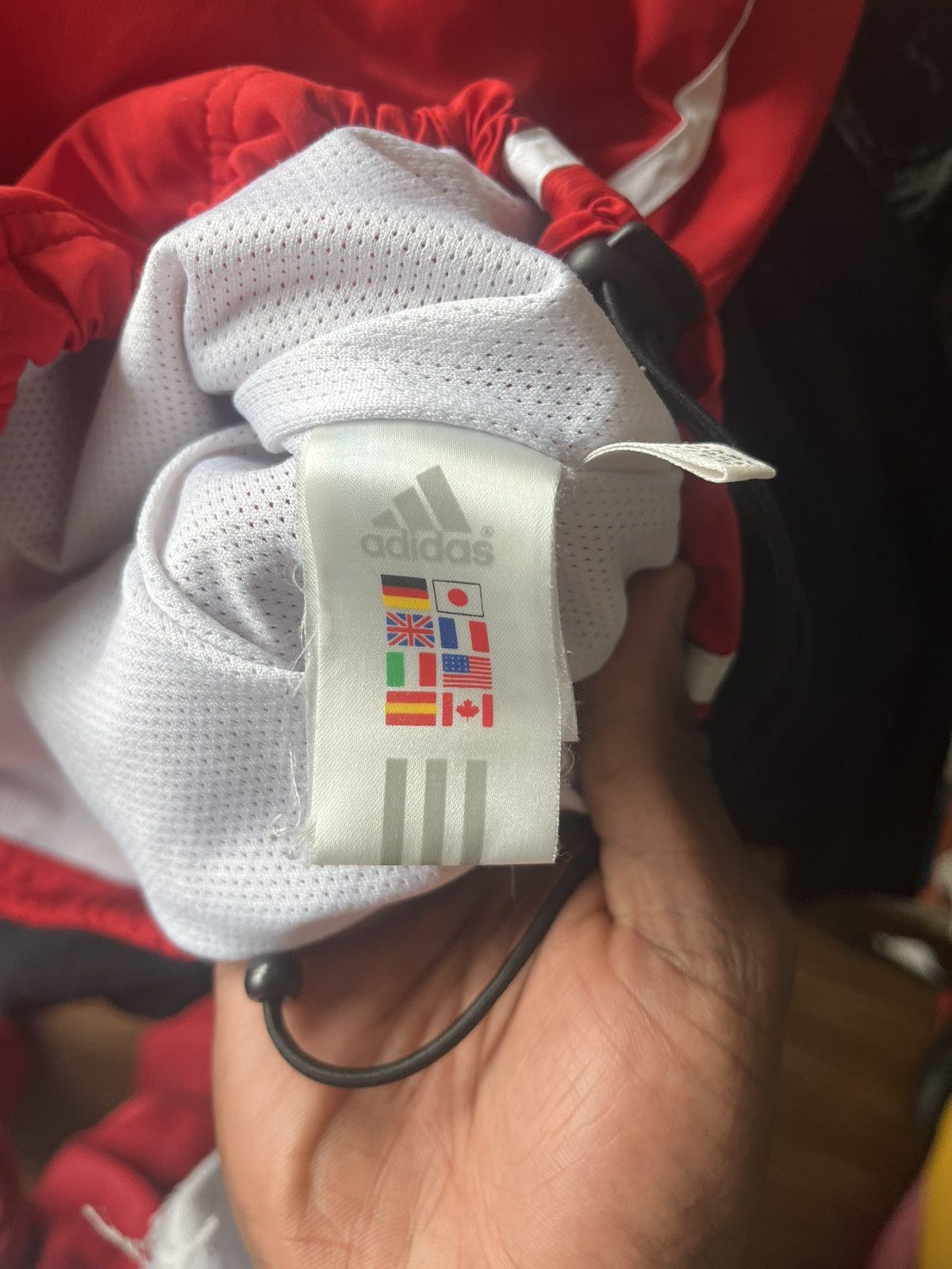 Adidas Red and White Adidas Clinton Volleyball Windbreaker Jacket Size US L / EU 52-54 / 3 - 4 Thumbnail