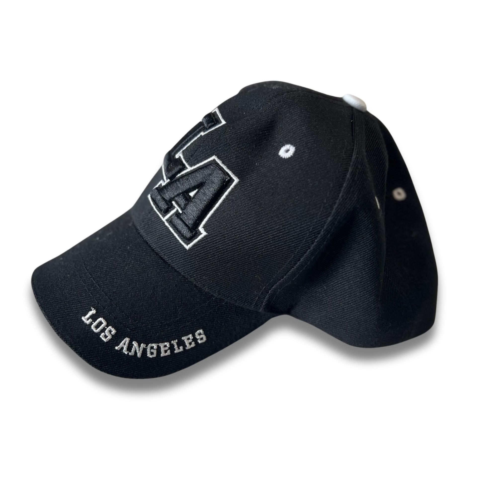 Other Black Los Angeles Snapback Cap With Embroidered LA Logo & Te Size ONE SIZE - 4 Thumbnail
