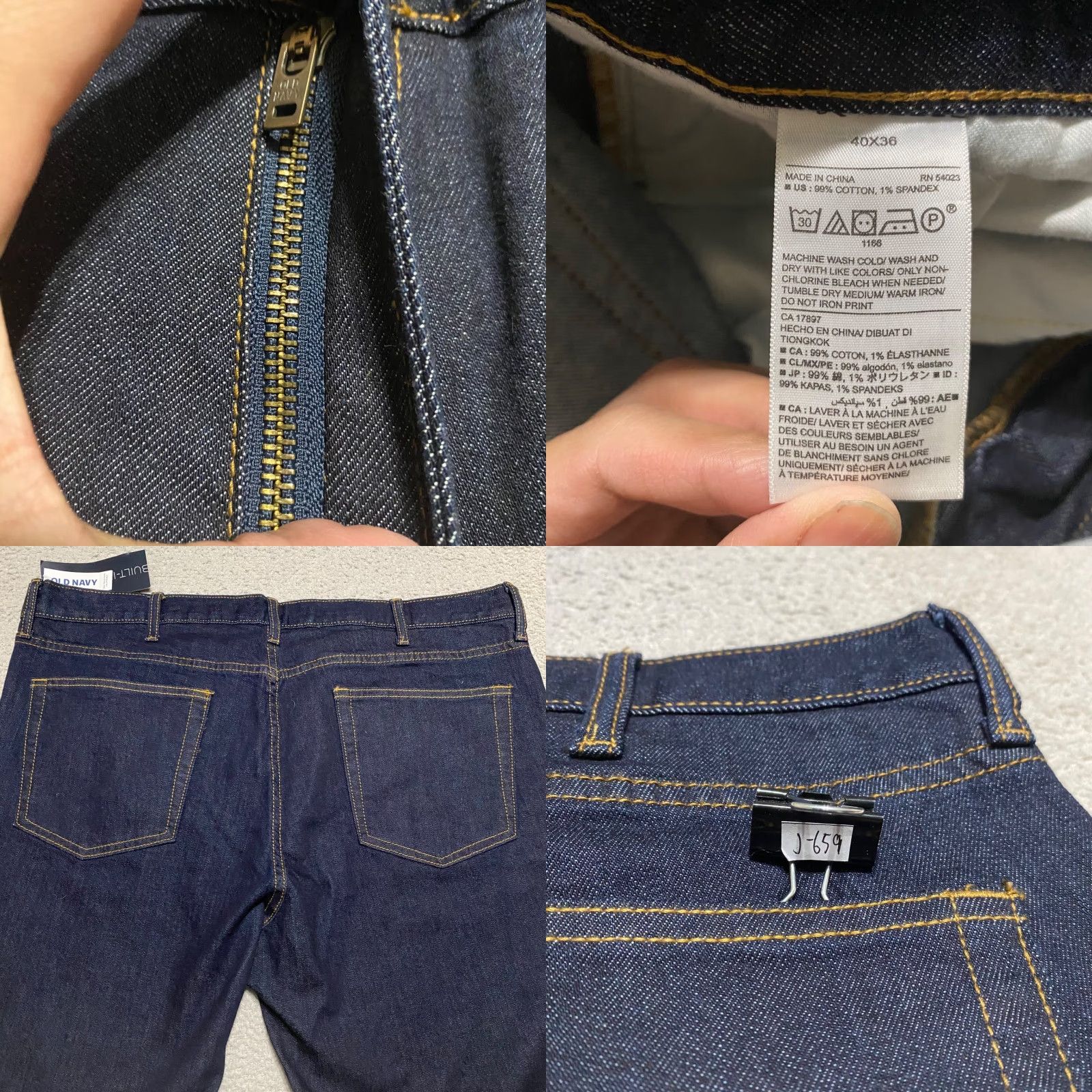 Old Navy Old Navy Jeans Blue Denim Dark Wash 40x36 NWT Mens Straight Mid Rise 5-Pocket Denim Cotton Size US 40 / EU 56 - 9 Thumbnail