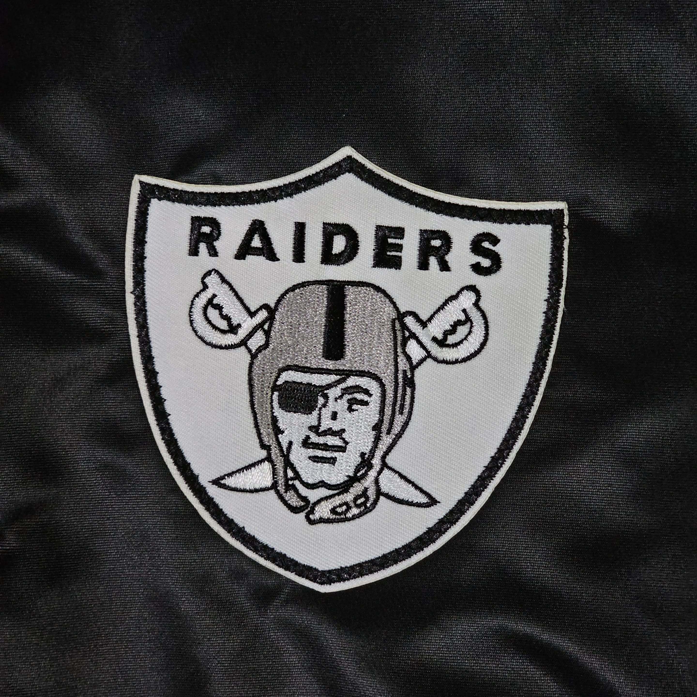Vintage Oakland Raiders Vintage 90s Chalk Line Satin Bomber Jacket Size US XL / EU 56 / 4 - 4 Thumbnail