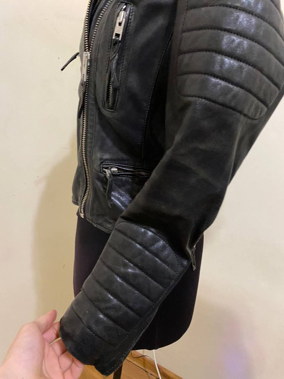 Allsaints AllSaints Italian leather biker jacket, size US 6. Size M / US 6-8 / IT 42-44 - 10 Thumbnail