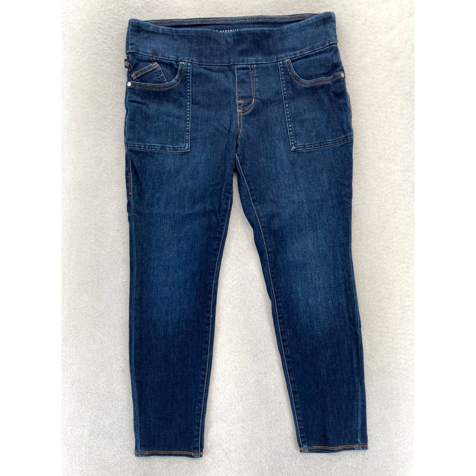 Vintage Rock & Republic Jeans Womens 16S Dark Wash Denim RX Fever Legging Pull On Grunge Size 38" / US 16 / IT 52 - 2 Thumbnail