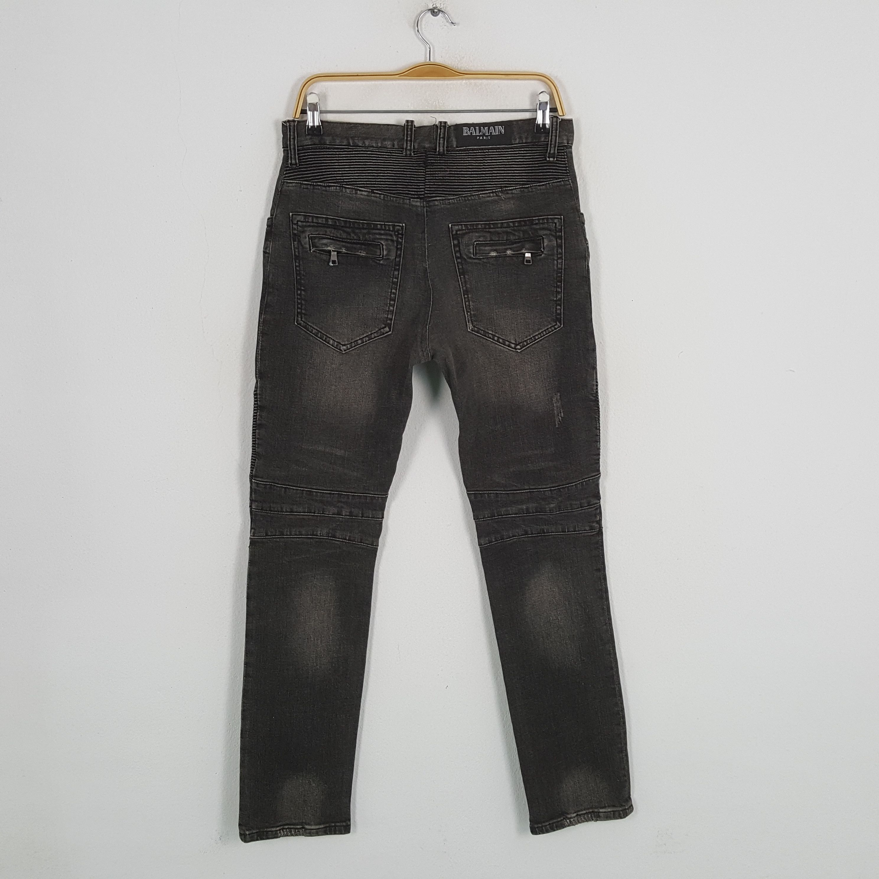 Vintage Vintage BALMAIN Italian Fashion Brand Distressed Jeans Size US 31 - 4 Thumbnail