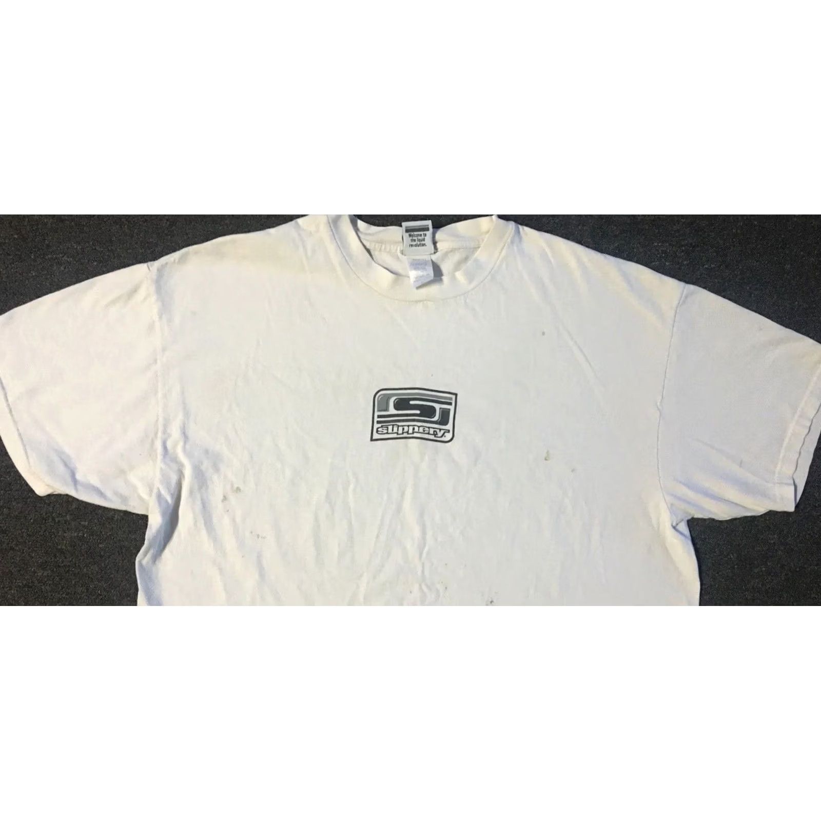Vintage VINTAGE Wave Runner Shirt XL White 90s Slippery Jet Ski Distressed Graphic Tee Men Size US XL / EU 56 / 4 - 6 Thumbnail