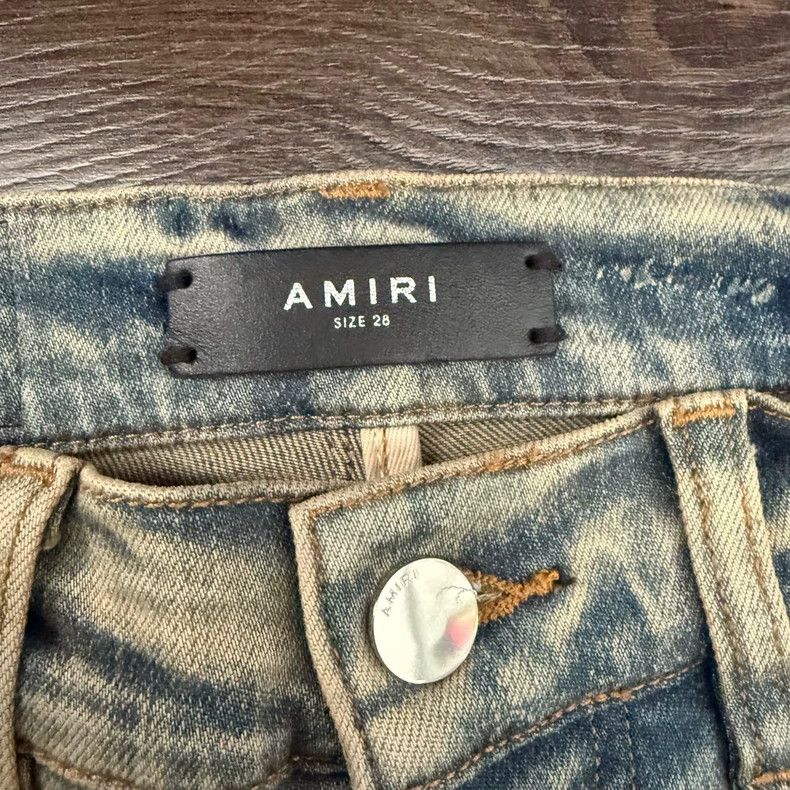Amiri Amiri yellow mud washed denim jeans Size US 28 / EU 44 - 2 Thumbnail