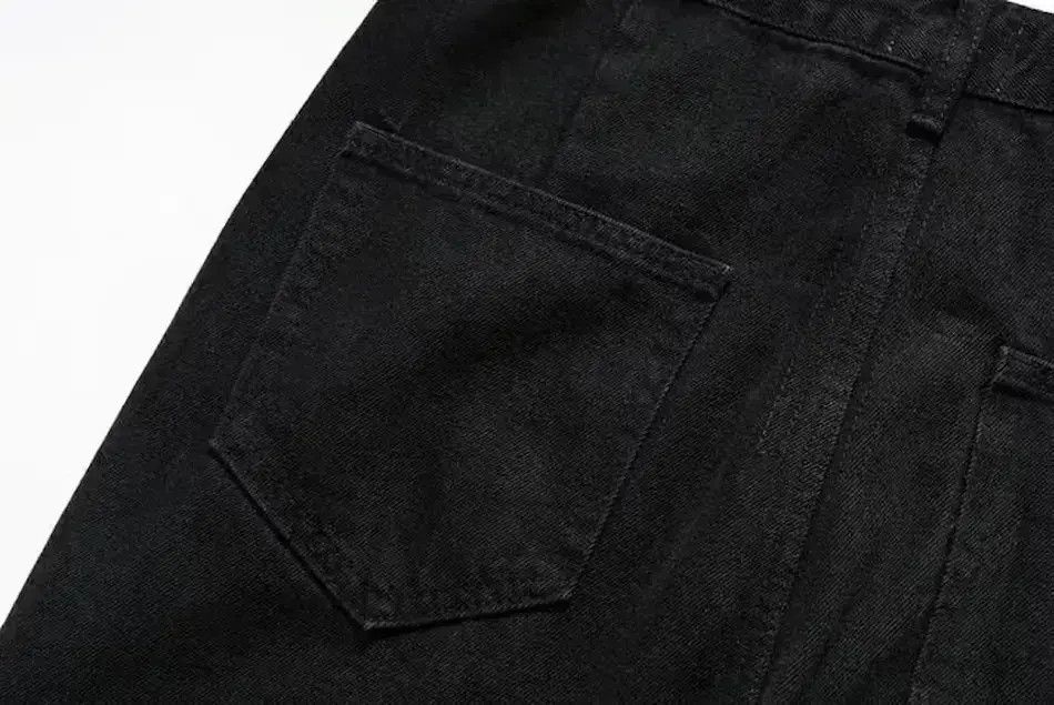 Japanese Brand Black Chunky Flared Denim Jeans Size US 32 / EU 48 - 6 Thumbnail
