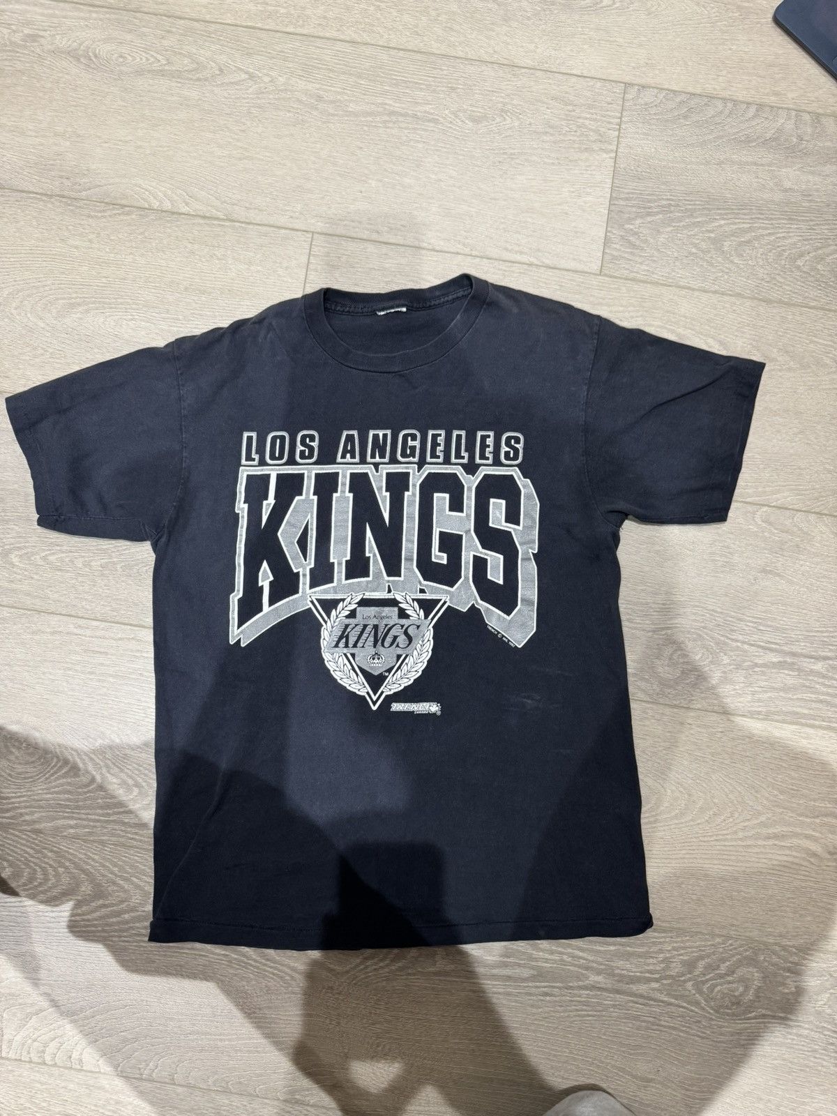 NHL × Vintage Vintage LA Kings Black Baggy Tee Size US M / EU 48-50 / 2 - 2 Thumbnail