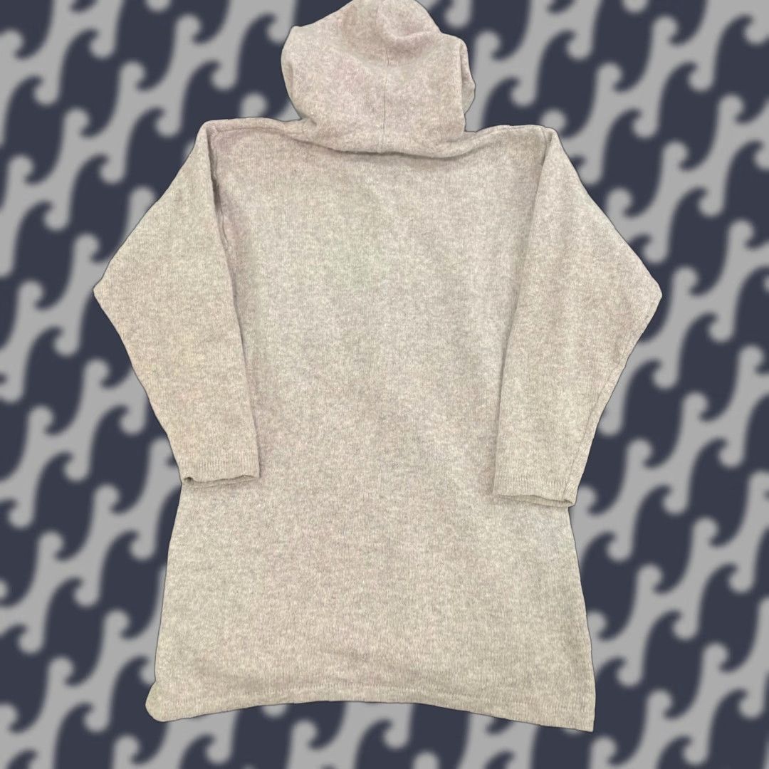 Vintage VINTAGE WESPA by Ursula Neuhauser Hoodie Dress Gray S Lambswool Knit Raglan Pocket Button Henley Graphic Print Hooded Tunic Womens Size S / US 4 / IT 40 - 1 Thumbnail