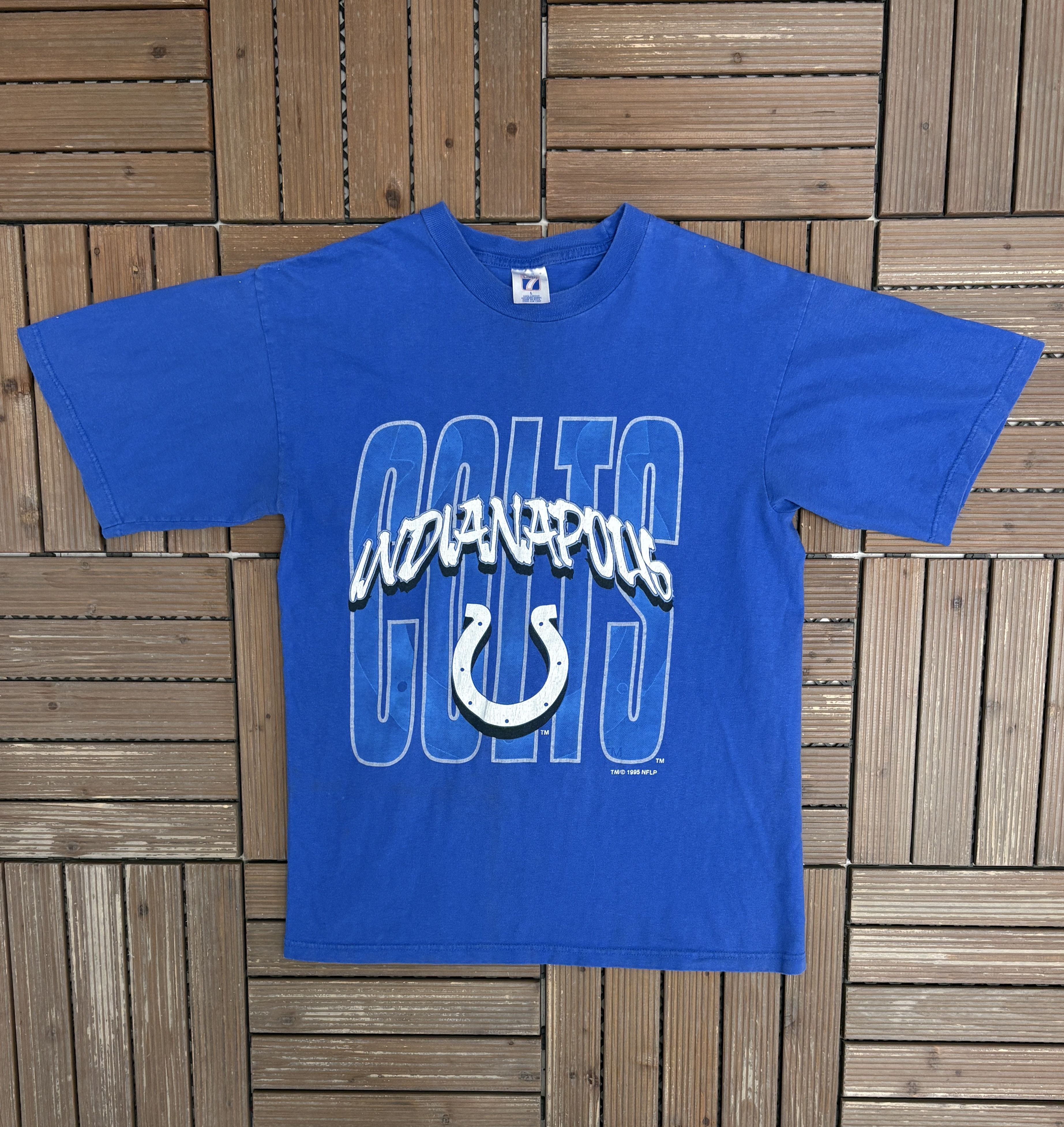 Logo 7 Indianapolis Colts Vintage Blue T-Shirt Tee Size US L / EU 52-54 / 3 - 1 Thumbnail