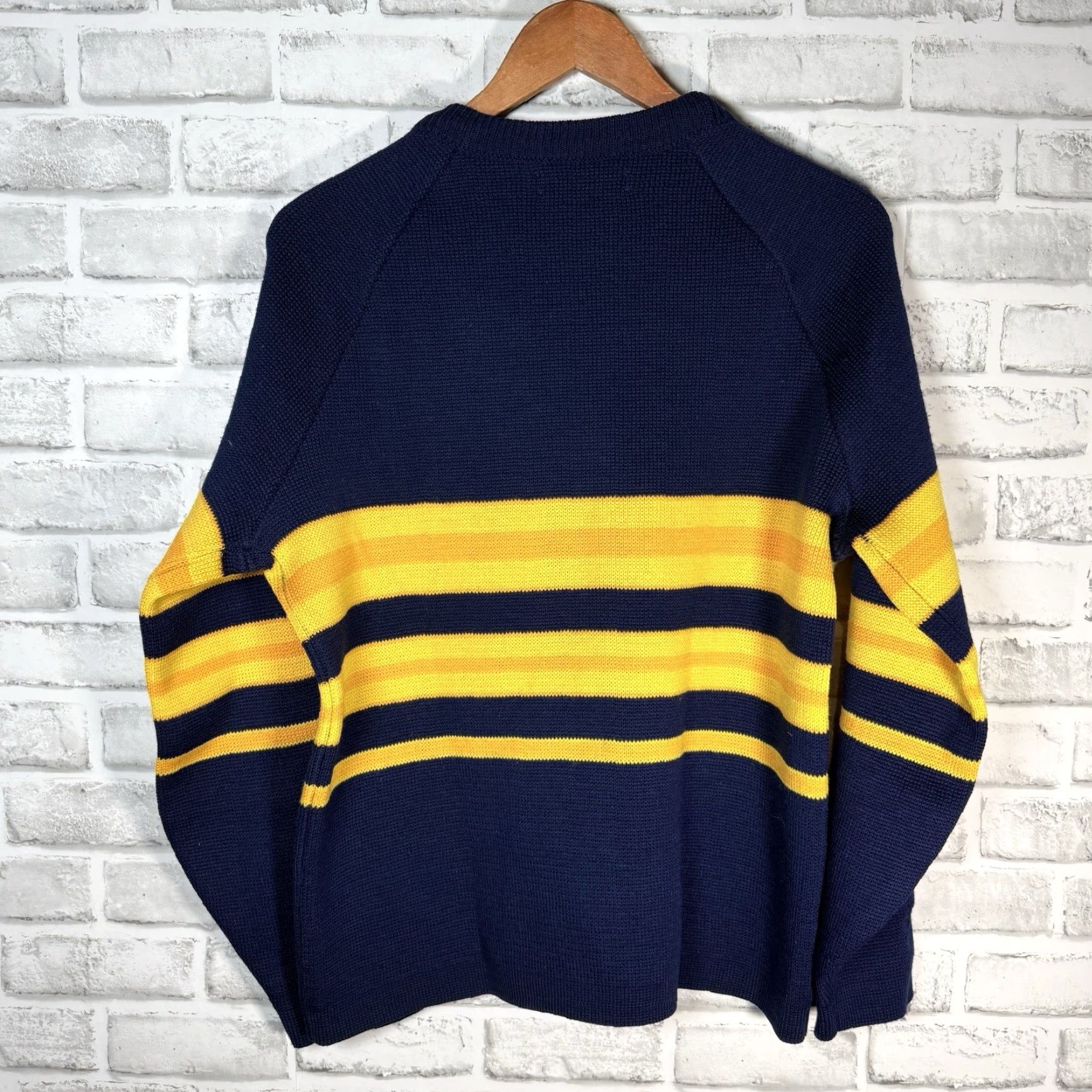 Vintage VTG Jonathan Richards 100% Virgin Wool Striped Pullover Sweater Mens Size M USA Blue Striped Wool Pullover Sweater Mens USA Size US M / EU 48-50 / 2 - 5 Thumbnail