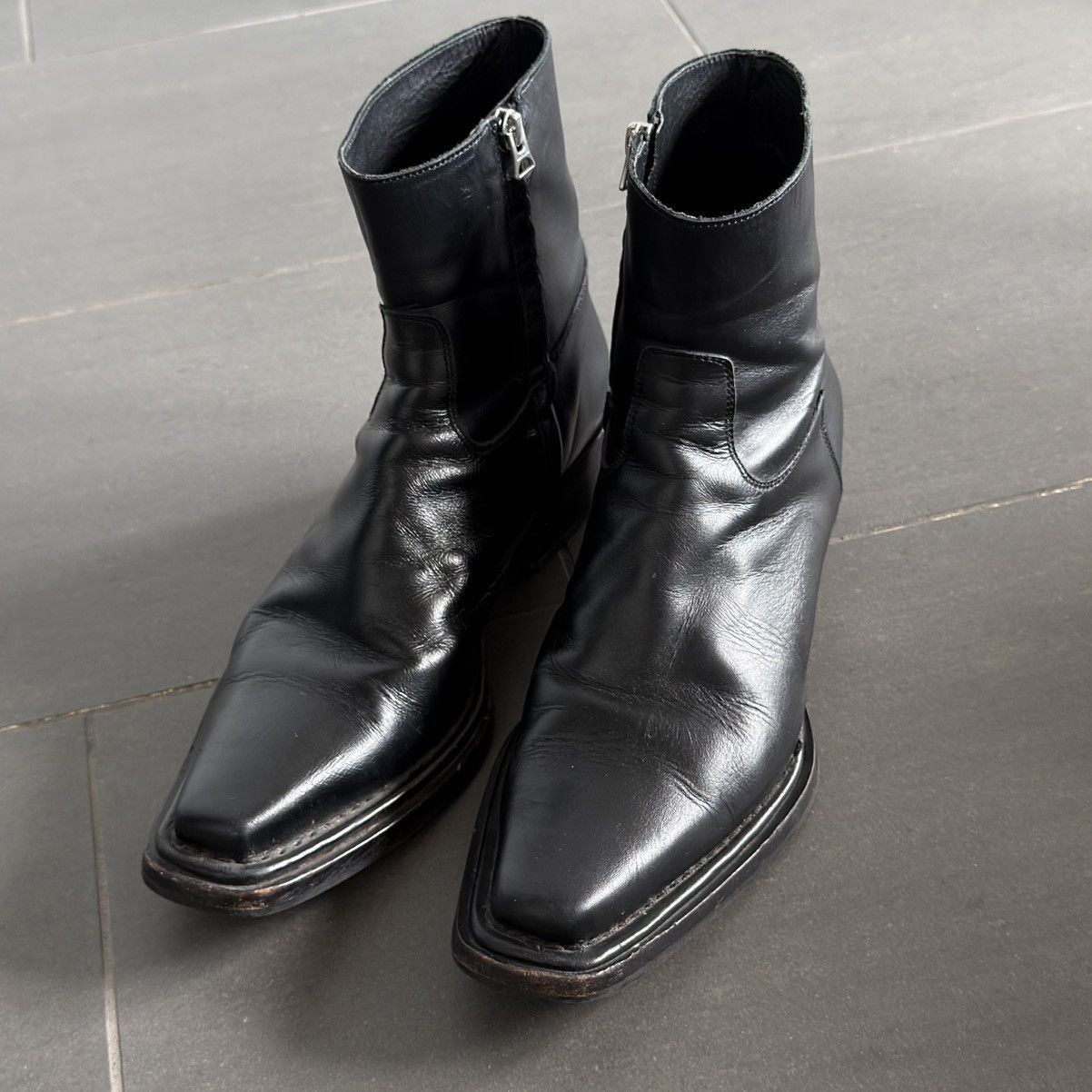 Acne Studios Acne Studios Square Toe Heel Zip Up Dracula Boots Size US 9 / EU 42 - 7 Thumbnail