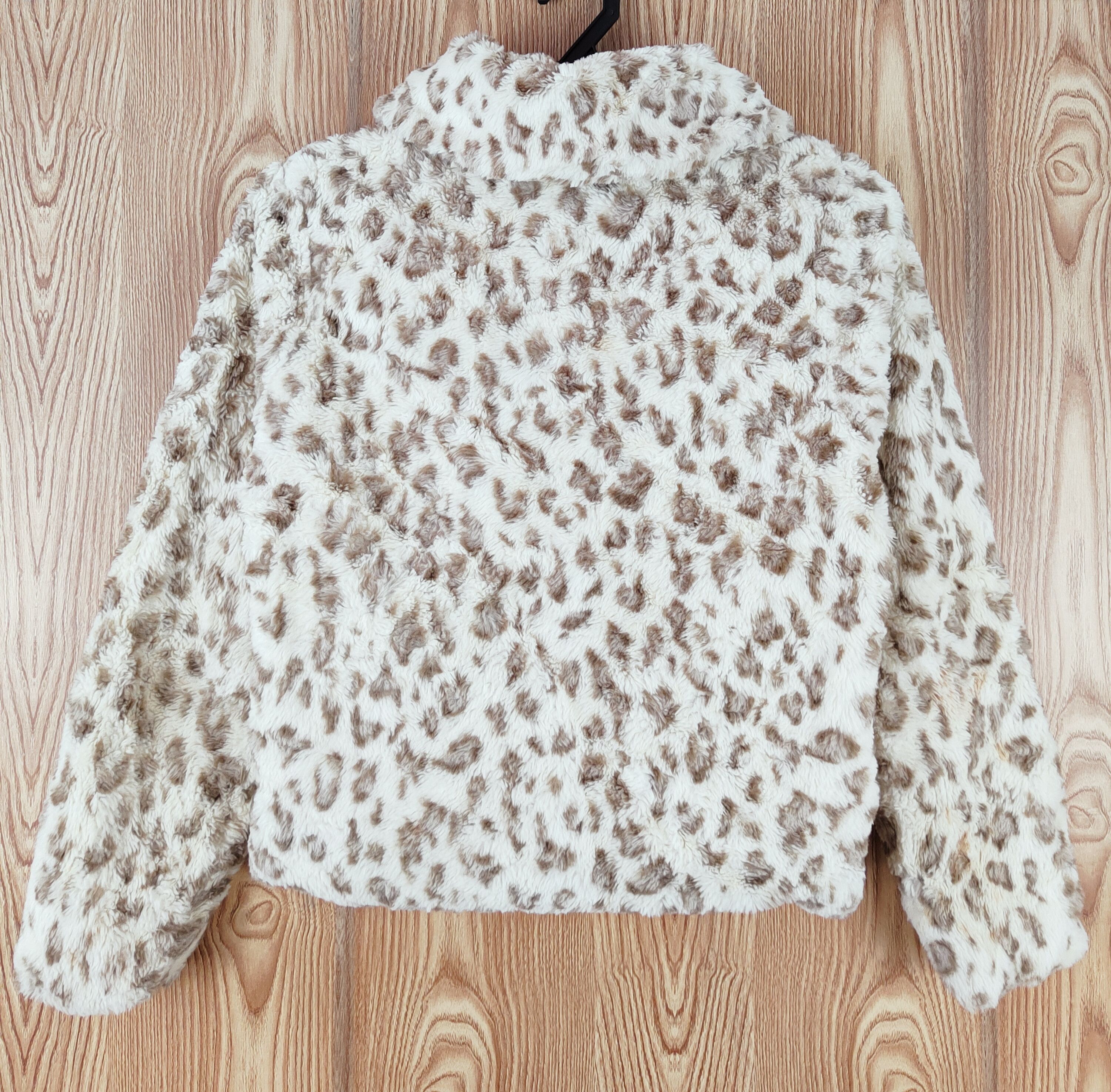 Japanese Brand × Vintage Earth Music & Ecology Cream Leopard Fur Mohair Cardigan Size S / US 4 / IT 40 - 7 Thumbnail