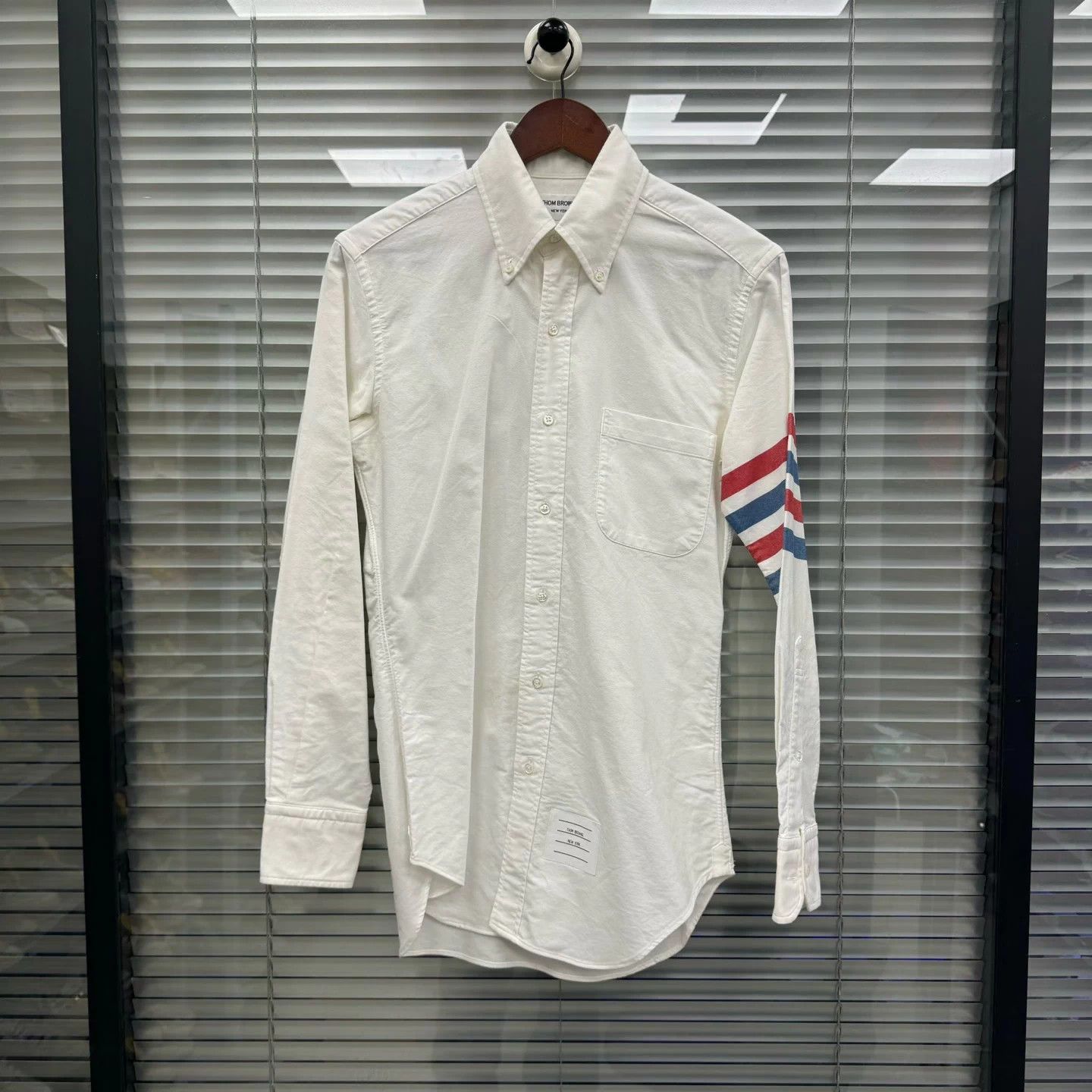 Thom Browne tb red blue 4-bar shirt Size US S / EU 44-46 / 1 - 1 Thumbnail