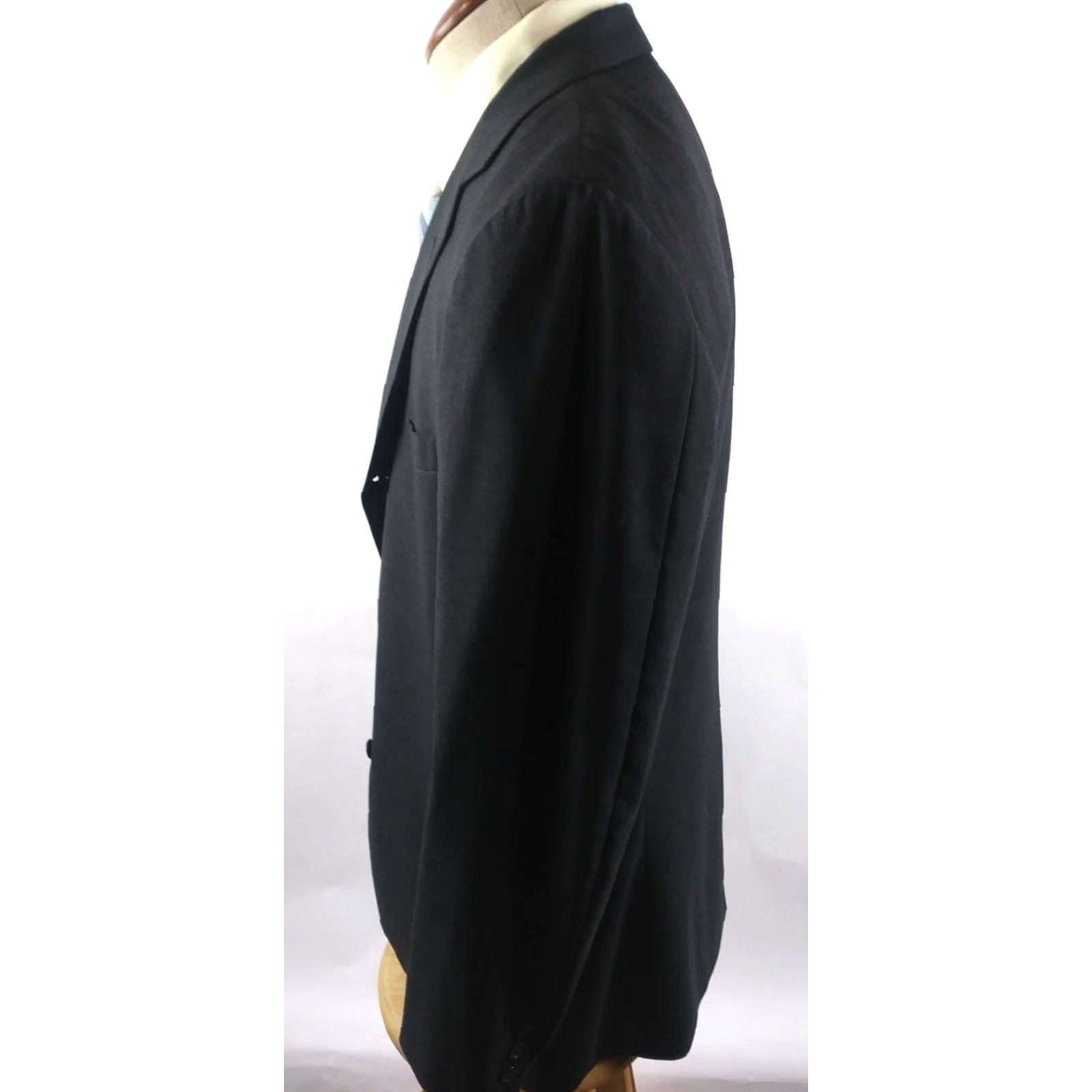 Brooks Brothers Brooks Brothers Blazer Mens 43 Long Gray Wool Three-Button Single-Breasted Jacket Coat Notch Lapel Long Sleeve 100% Wool Regular Department Men Size 46R - 6 Thumbnail