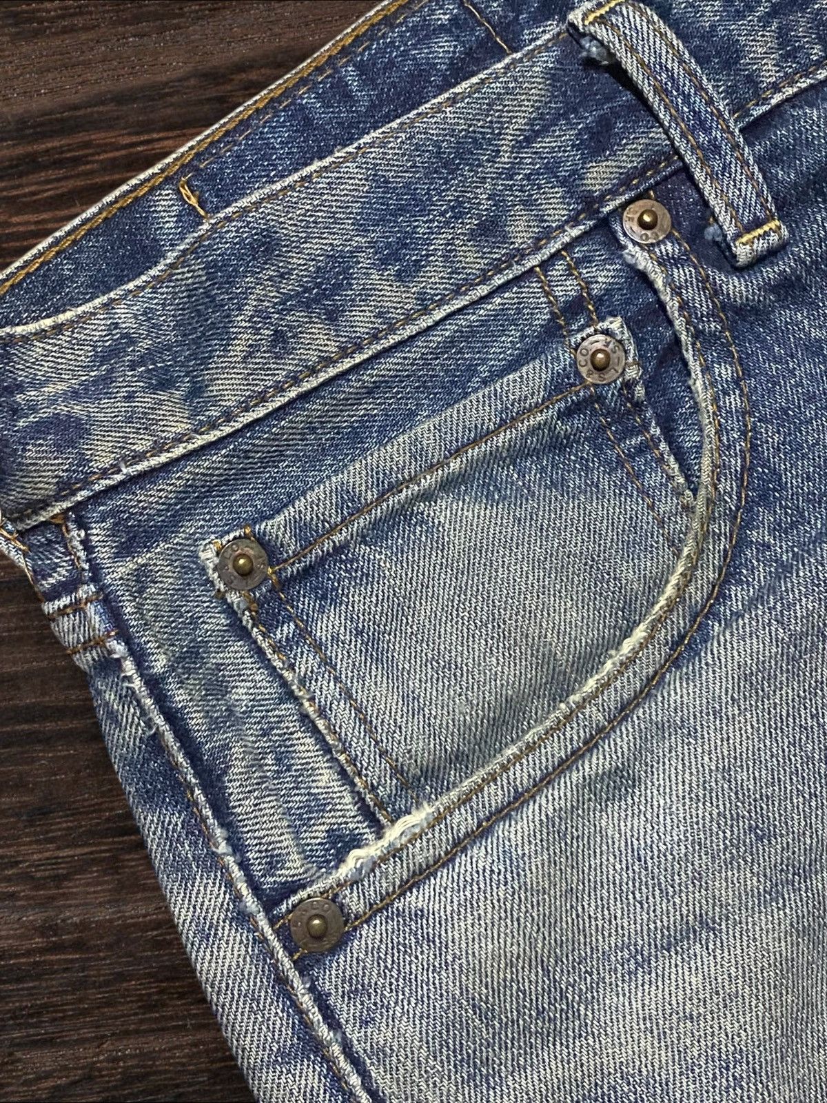 Levi's Vintage Levis 503 80s mud wash Distressed Baggy Jeans Size US 33 - 11 Thumbnail