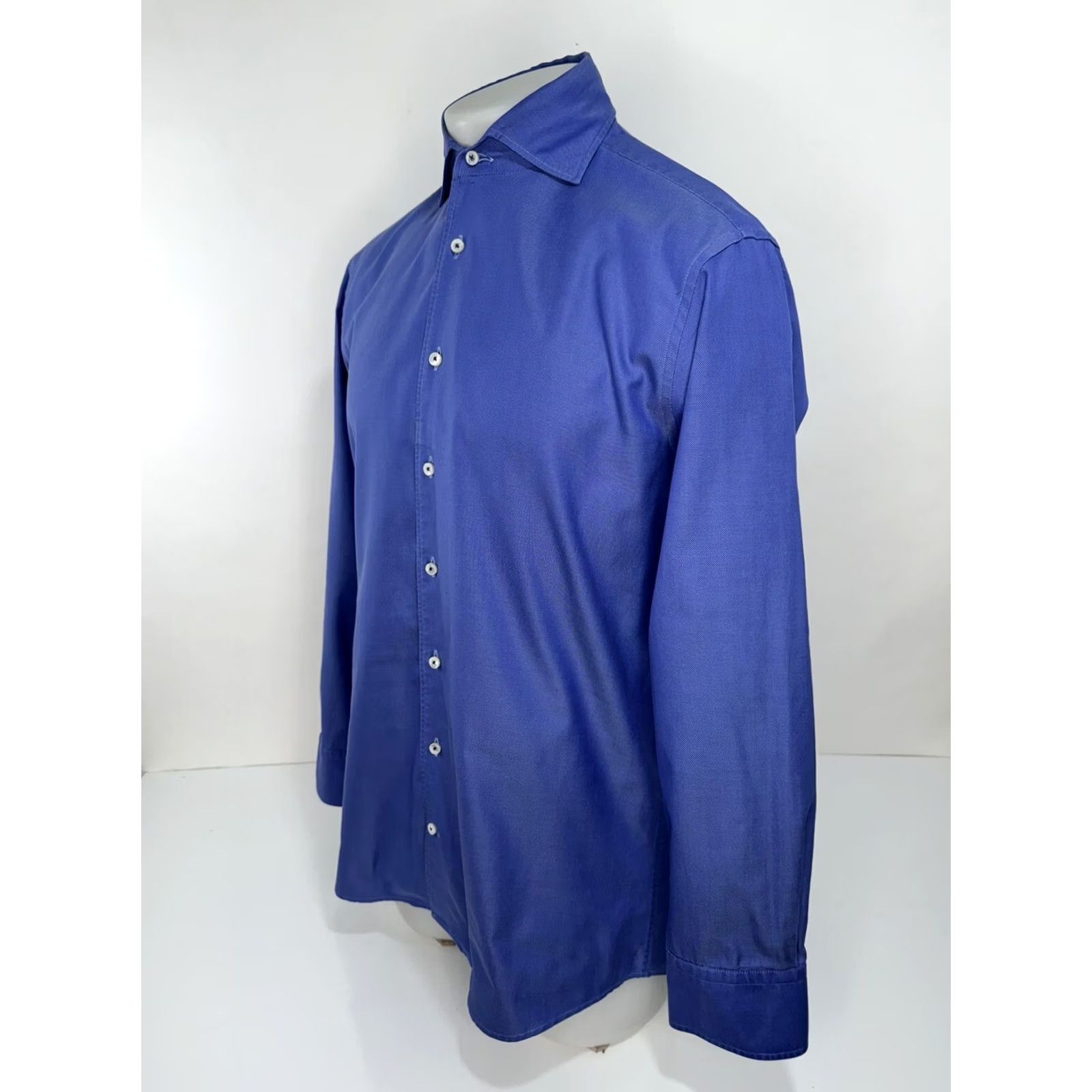 Vintage STENSTROMS - Mens 15.5 / 39 Dress Shirt Button-Up Long Sleeve Blue 15.5 Mens Shirt Size 42R - 3 Thumbnail