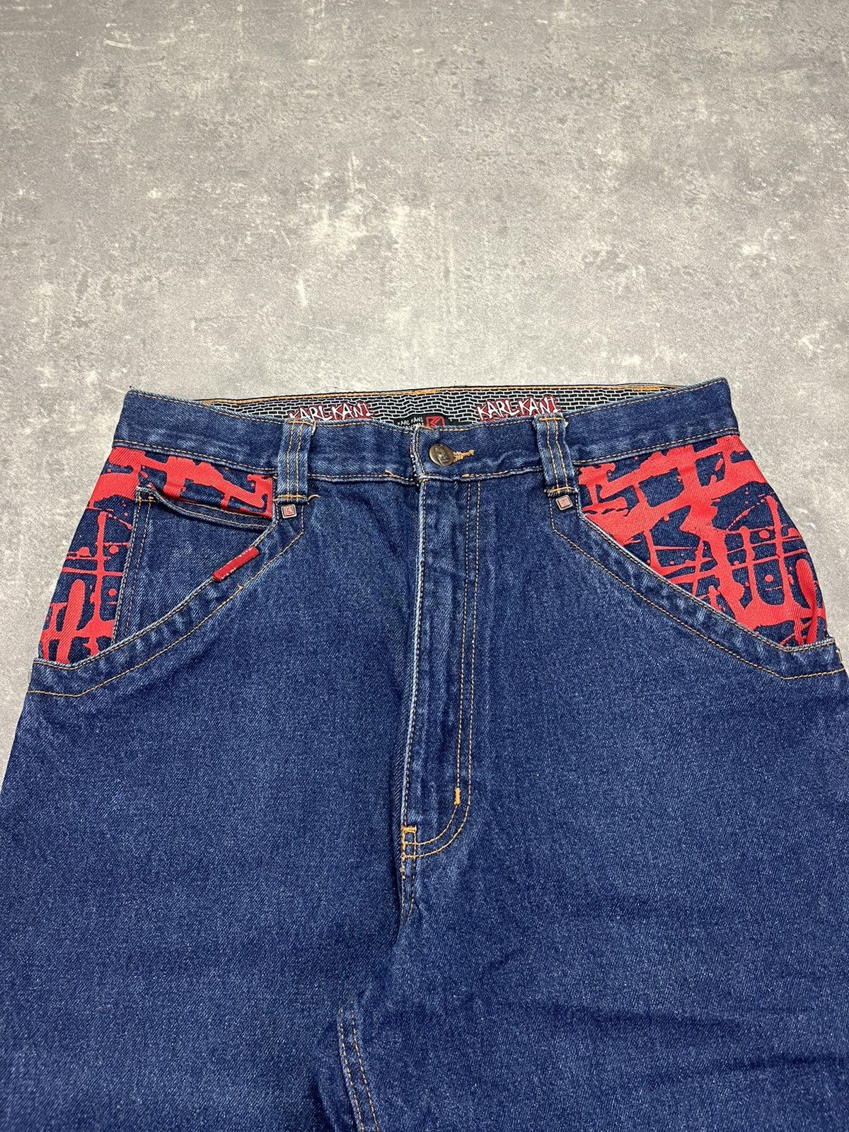 Karl Kani Karl Kani Printed Big Pockets Logo Long Denim Jorts Shorts Size US 30 / EU 46 - 5 Thumbnail