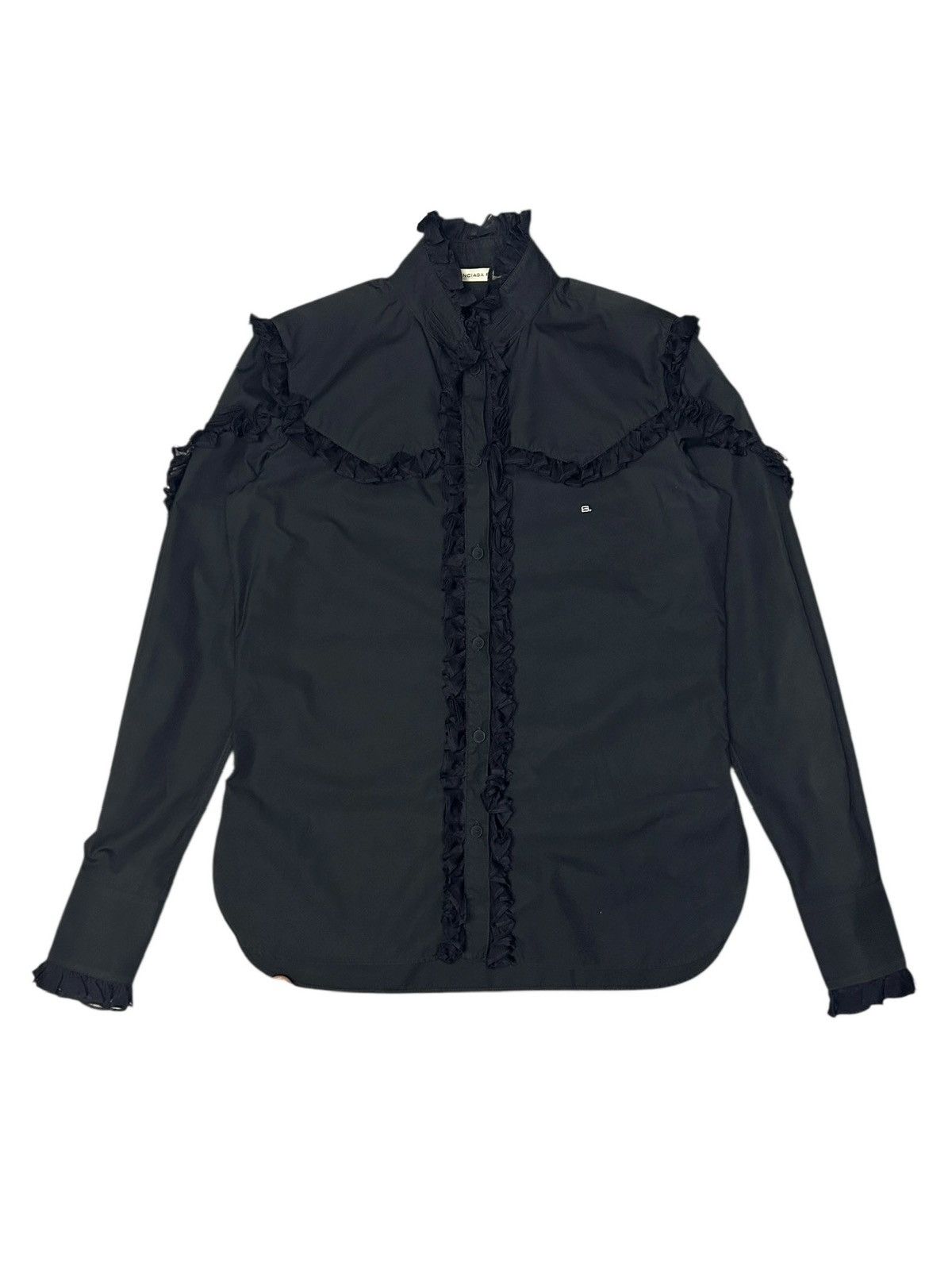 Balenciaga F/W 05 Ruffled Shirt Size M / US 6-8 / IT 42-44 - 2 Thumbnail