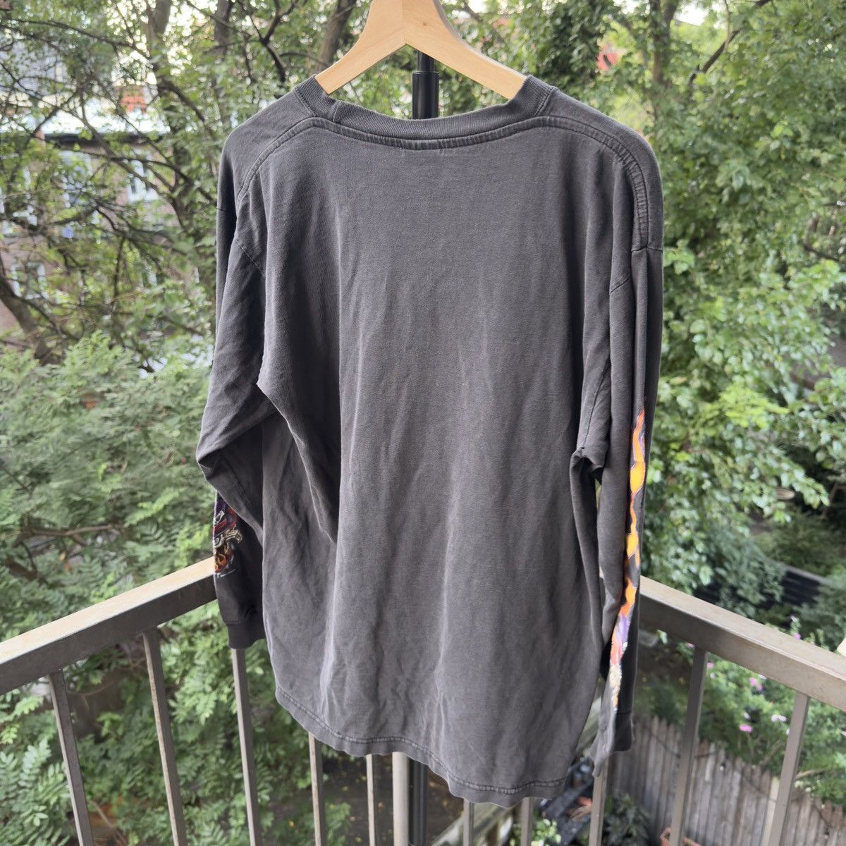 Vintage Thrashed Faded Distressed Flame Shirt ERD Grunge Chrome Size US L / EU 52-54 / 3 - 3 Thumbnail