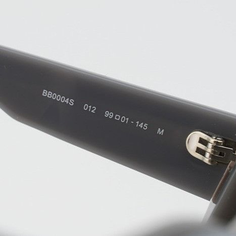 Balenciaga Balenciaga BB0004S 012 Semi Rim Sunglasses Grey Shield Frame Size ONE SIZE - 10 Thumbnail