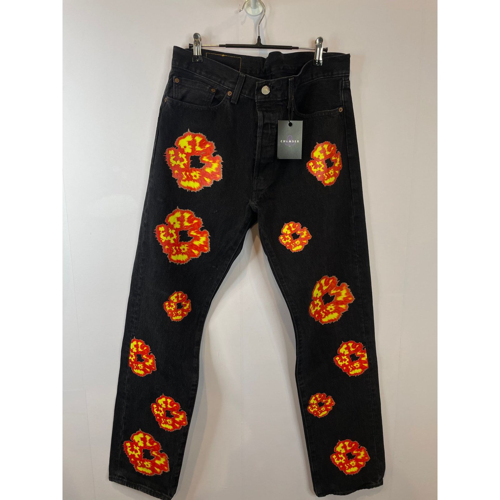 DENIM TEARS Denim Tears Offset Jeans Black Used 33 Size US 33 - 2 Thumbnail