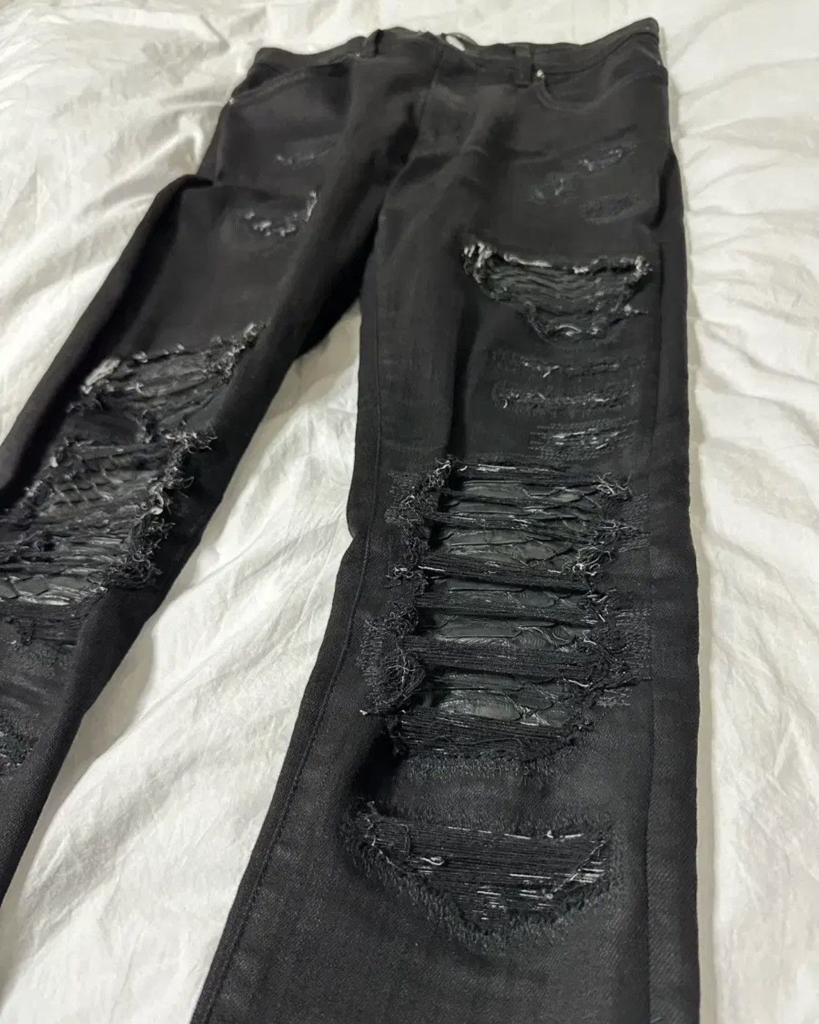 AMIRI MX0 Distressed Skinny Denim Jean