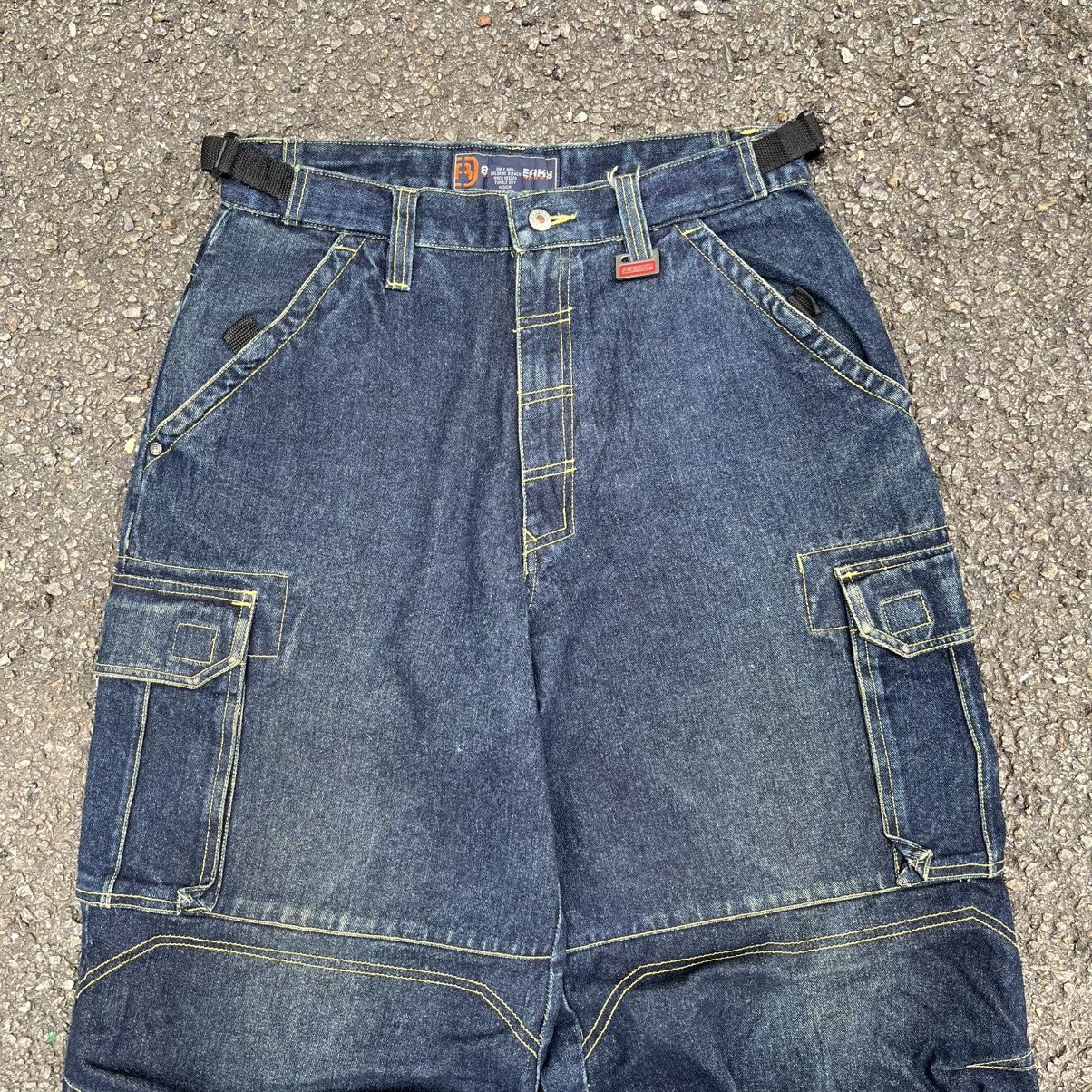 Southpole Baggy Jeans Freaky Massive Cargo Pants Multipocket Skater Size US 32 / EU 48 - 4 Thumbnail