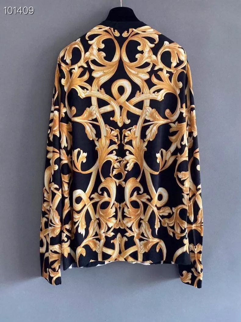 Versace Versace Black gold baroque wool sweater Size L / US 10 / IT 46 - 2 Thumbnail