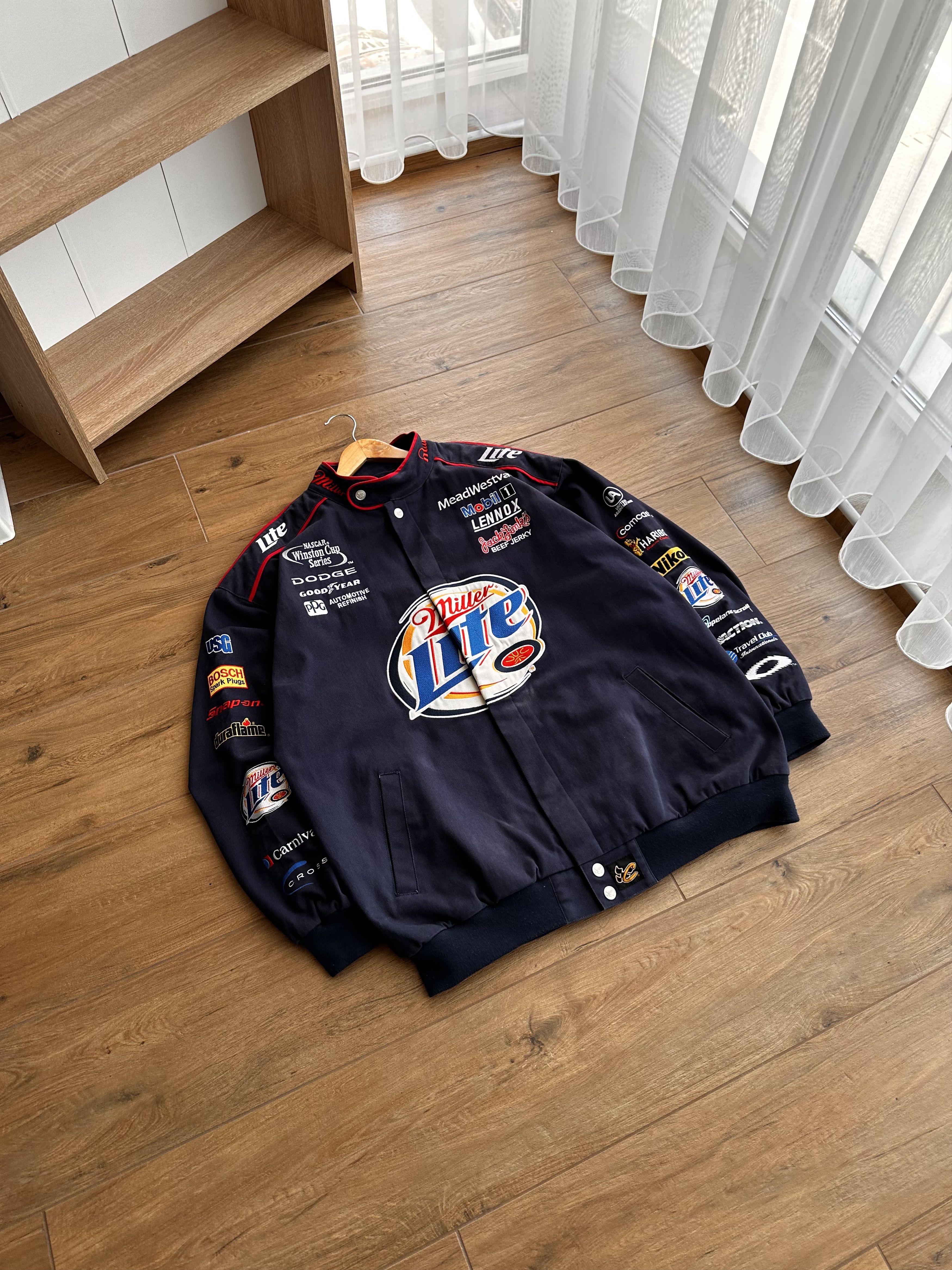 NASCAR Vintage Rusty Wallace NASCAR Miller Lite Chase Racing Jacket Size US XL / EU 56 / 4 - 8 Thumbnail