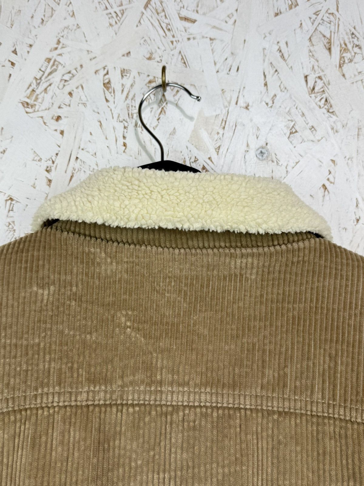 A.P.C. APC Shearling Ribbed Corduroy Sherpa Jacket Size L Beige Size US L / EU 52-54 / 3 - 6 Thumbnail