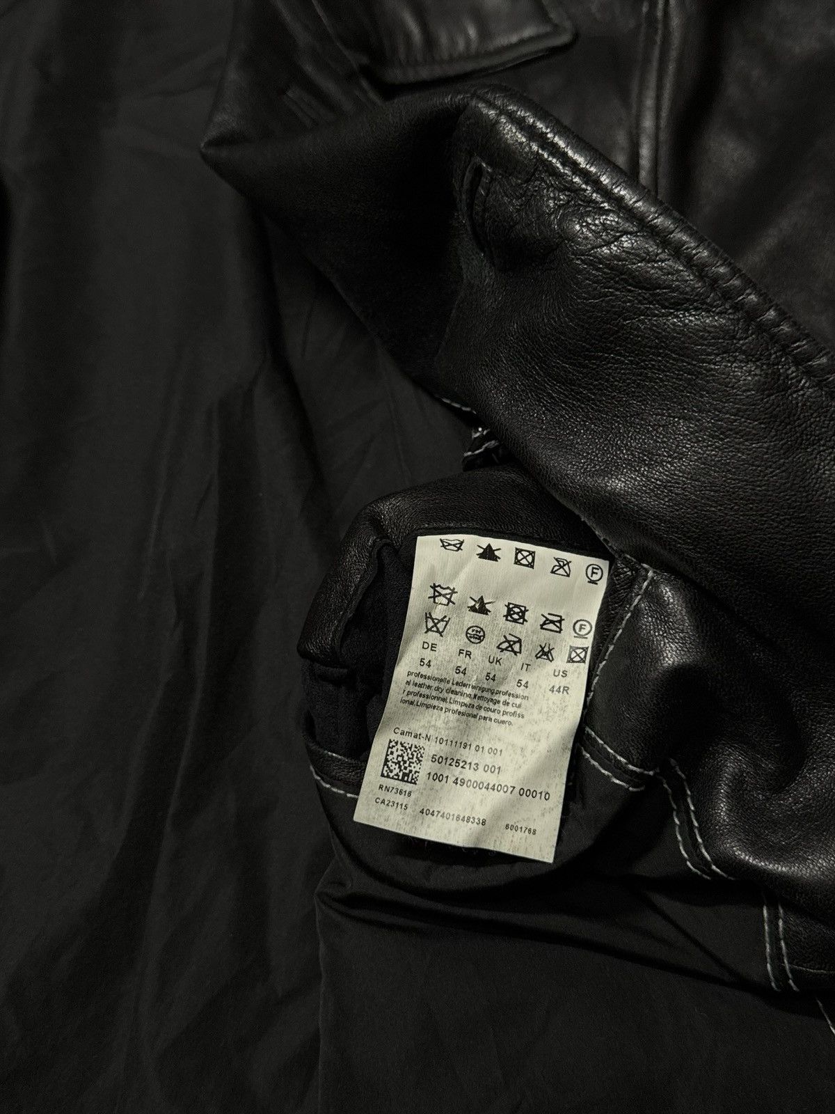 Hugo Boss Vintage 90s Y2K Hugo Boss Leather Jacket Coat Avantgarde Size US L / EU 52-54 / 3 - 10 Thumbnail