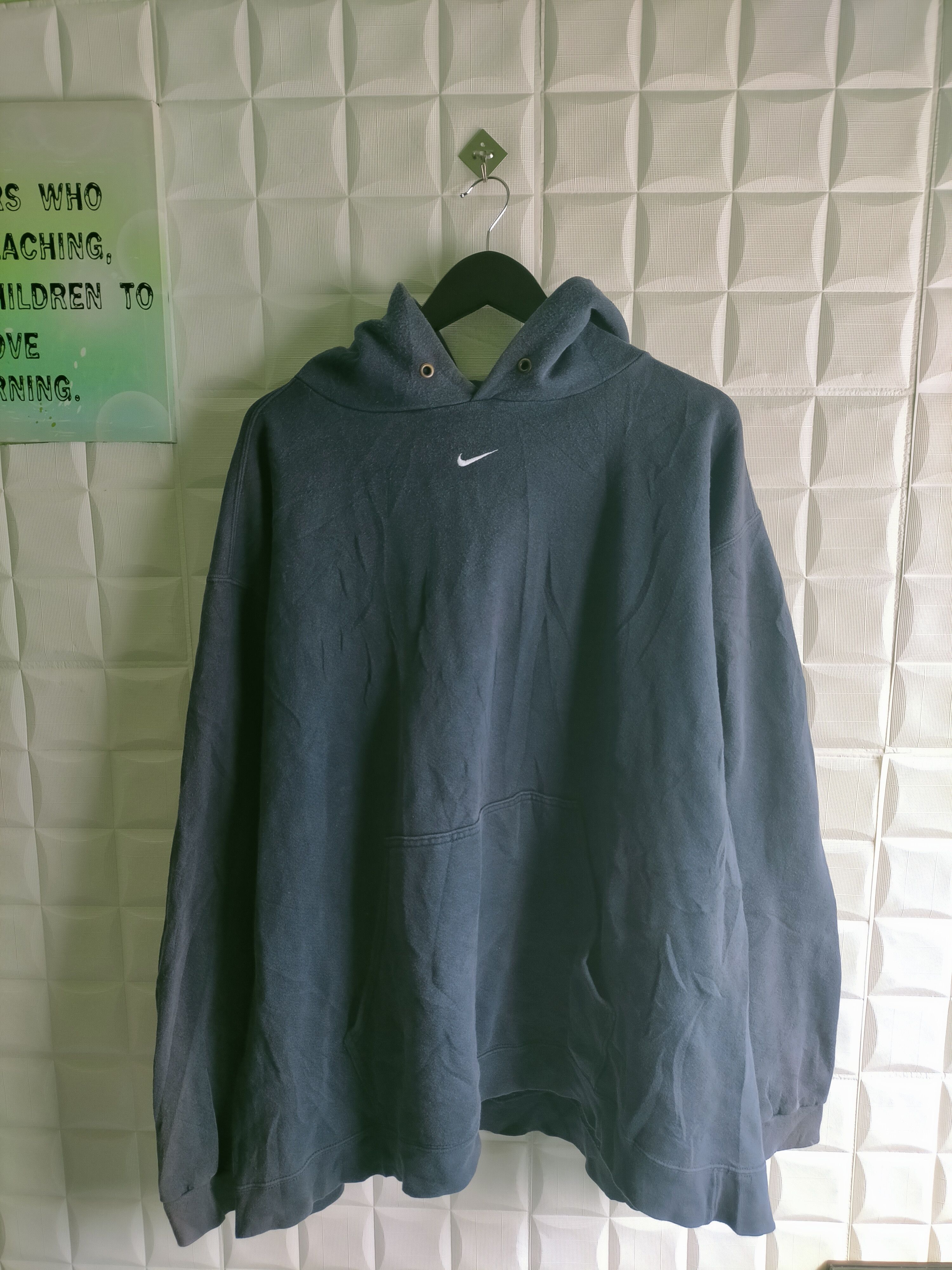Nike × Vintage 🔥Vintage 1990s Nike Center Swoosh Hoodie Travis Scott Size US XXL / EU 58 / 5 - 1 Thumbnail