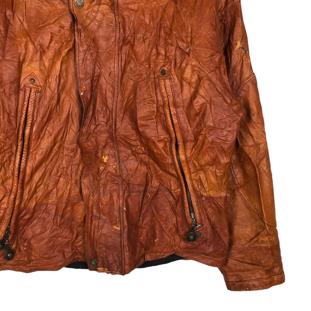 Marc Buchanan 🔥VINTAGE BOMBER LEATHER JACKET MARC BUCHANAN SPELL OUT Size US M / EU 48-50 / 2 - 7 Thumbnail