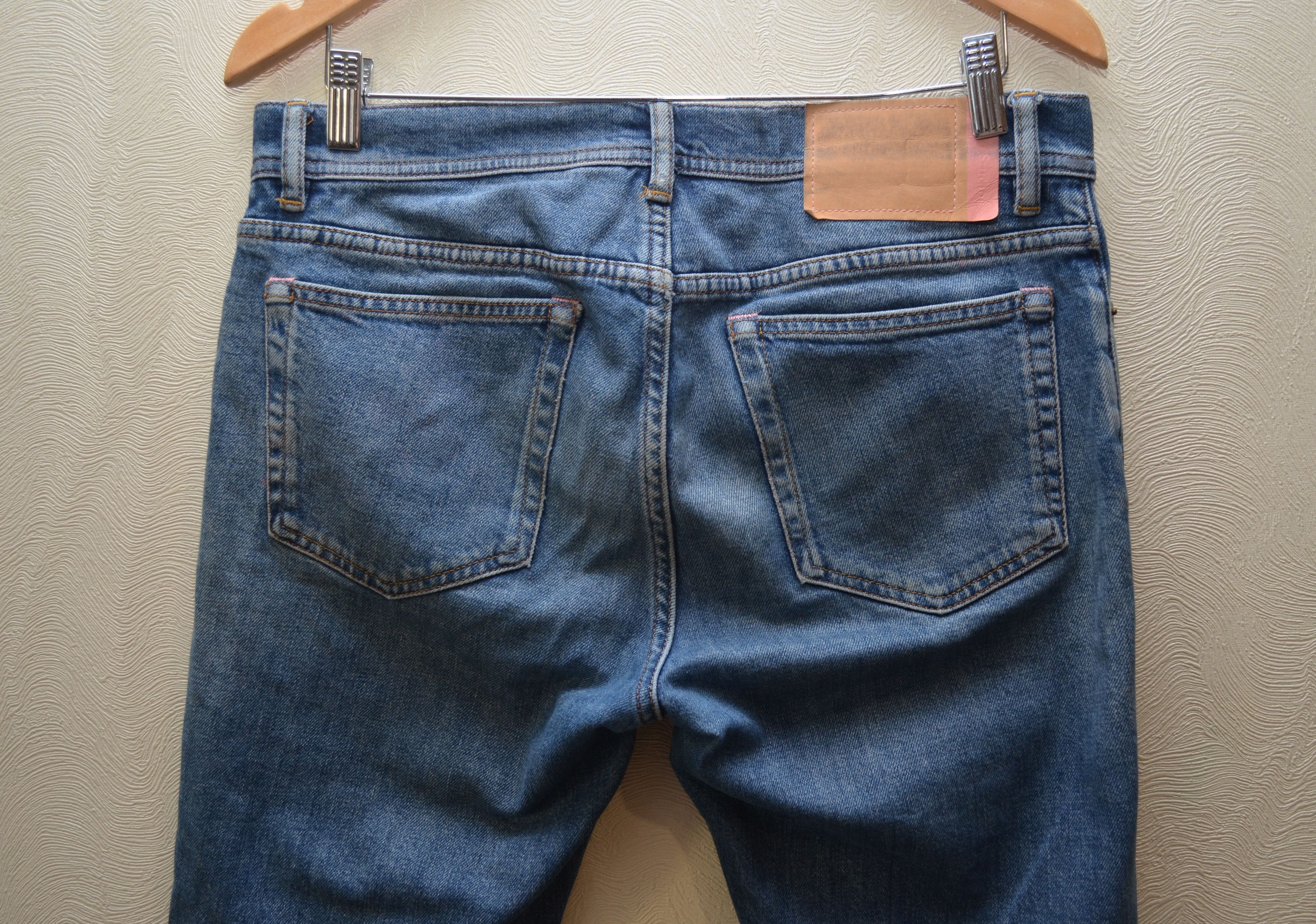 Acne Studios Bla Konst North Mid Blue Denim Jeans Sz W30 L30